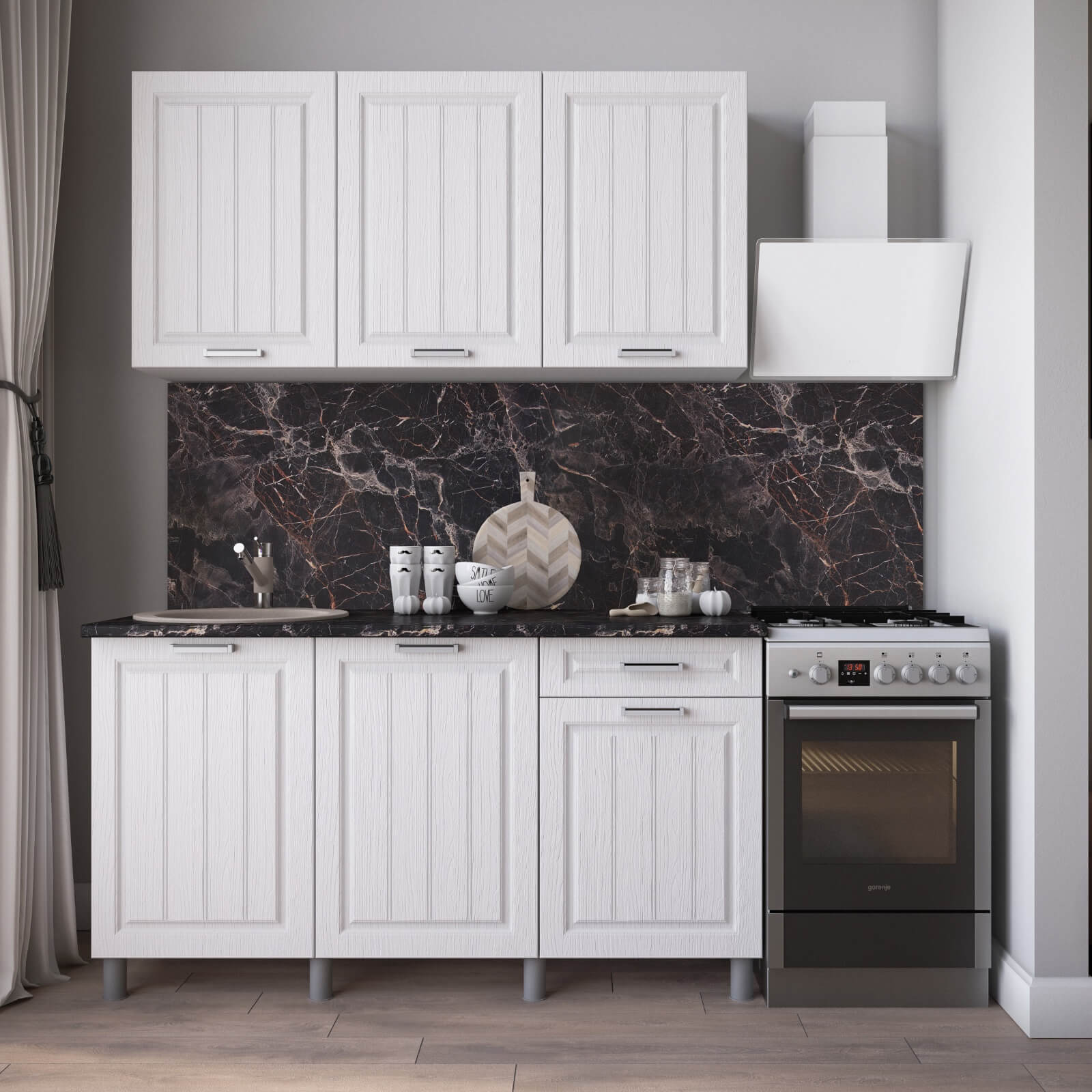 "Луксор Готовое решение" 1,5 м белый/клен белый/клен белый