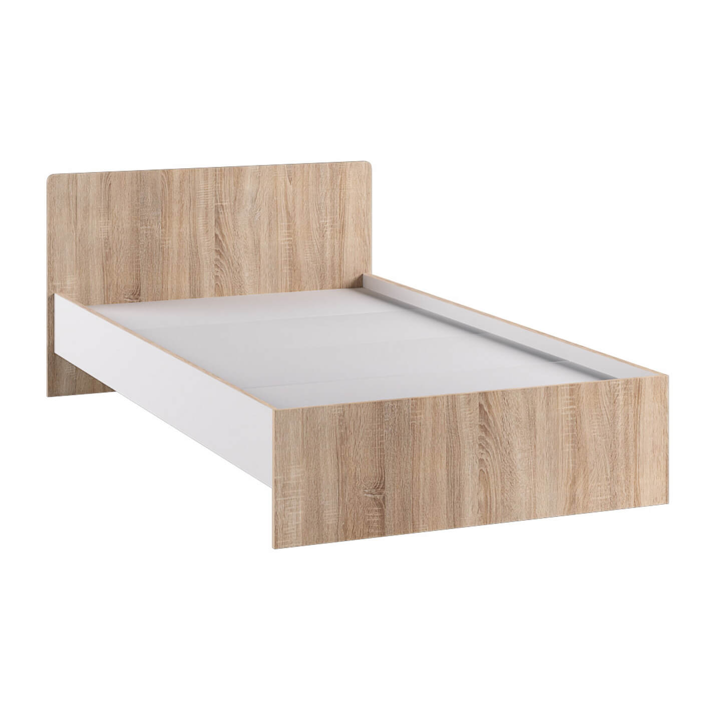 Спальня Бланка. Кровать 1,2 дуб сонома/белый