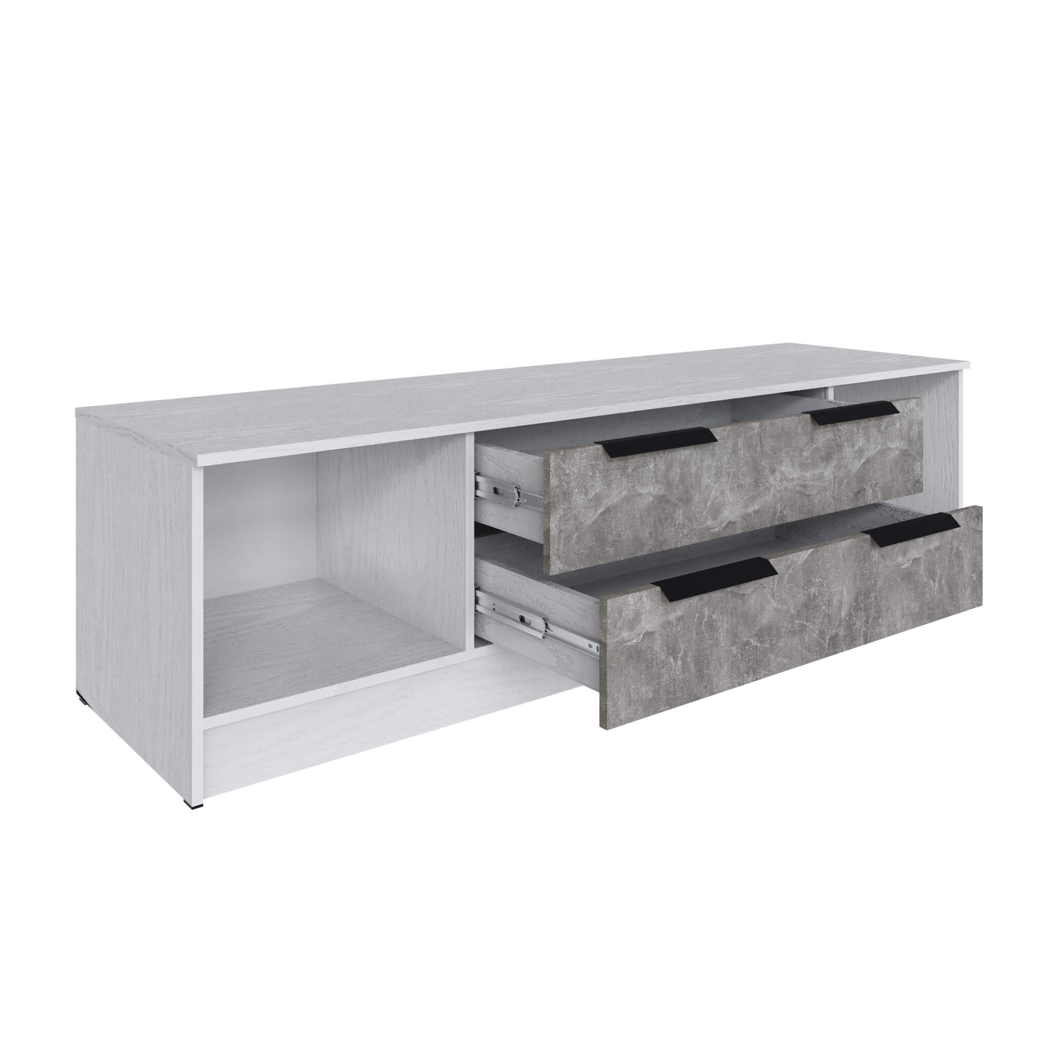 Гостиная Мадрид Тумба ТВ-2 (1,8) белый/ателье светлое