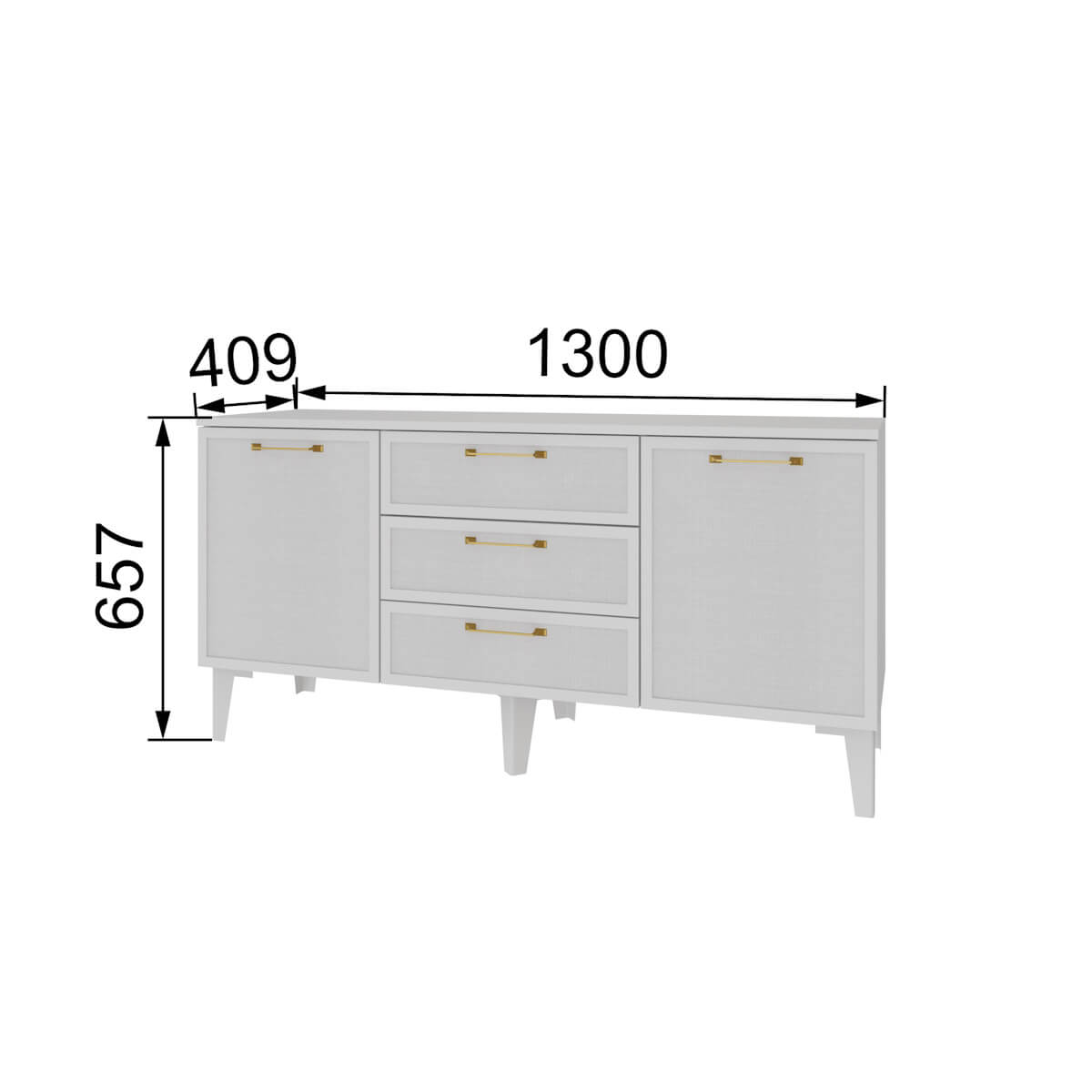 Гостиная Толедо Тумба ТВ ТТ-1 белый
