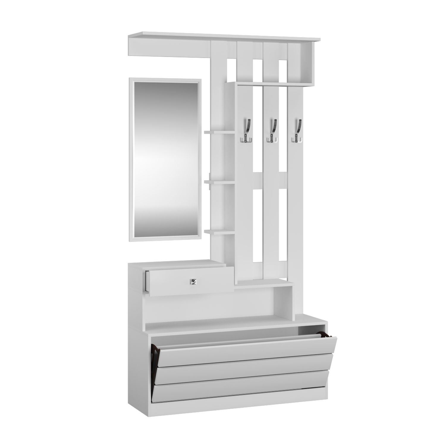 Прихожая Ямайка центральная секция ЯПЦС-1 белый