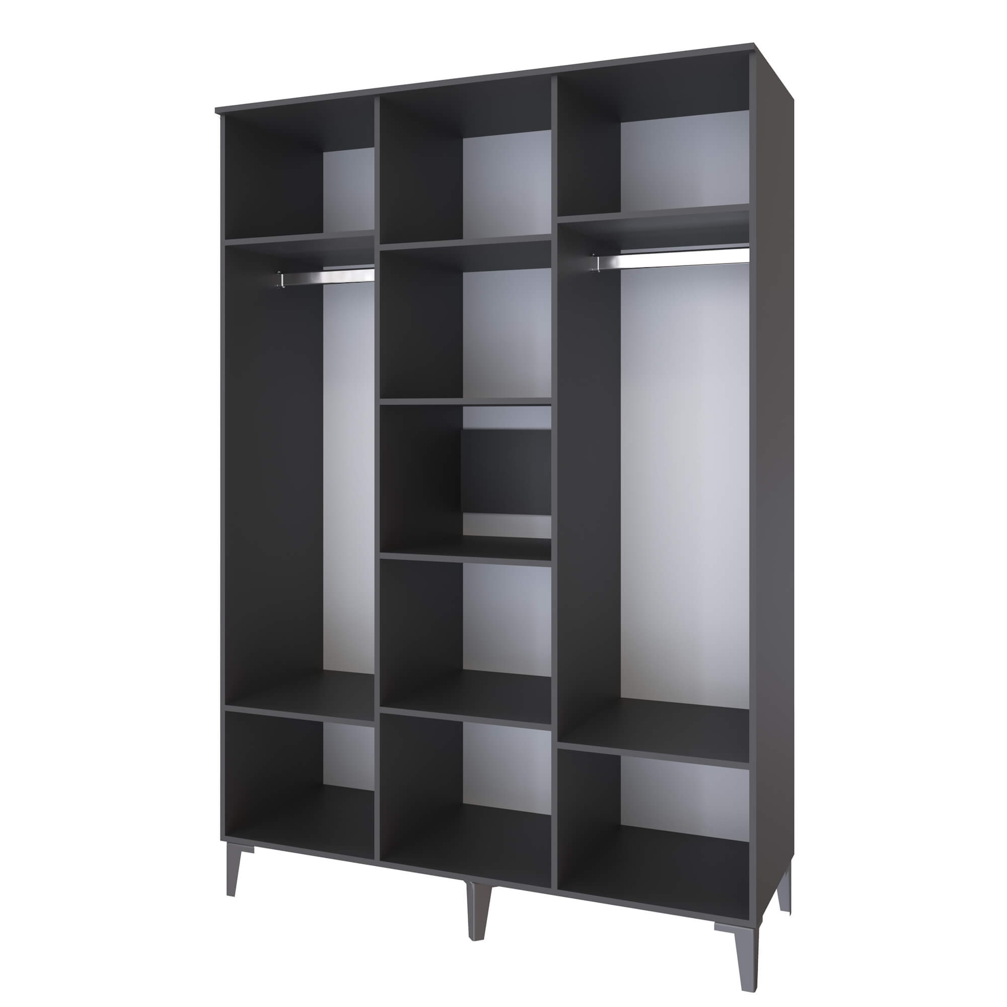 Спальня Толедо Шкаф 3-х ств. ТШ-23 графит серый