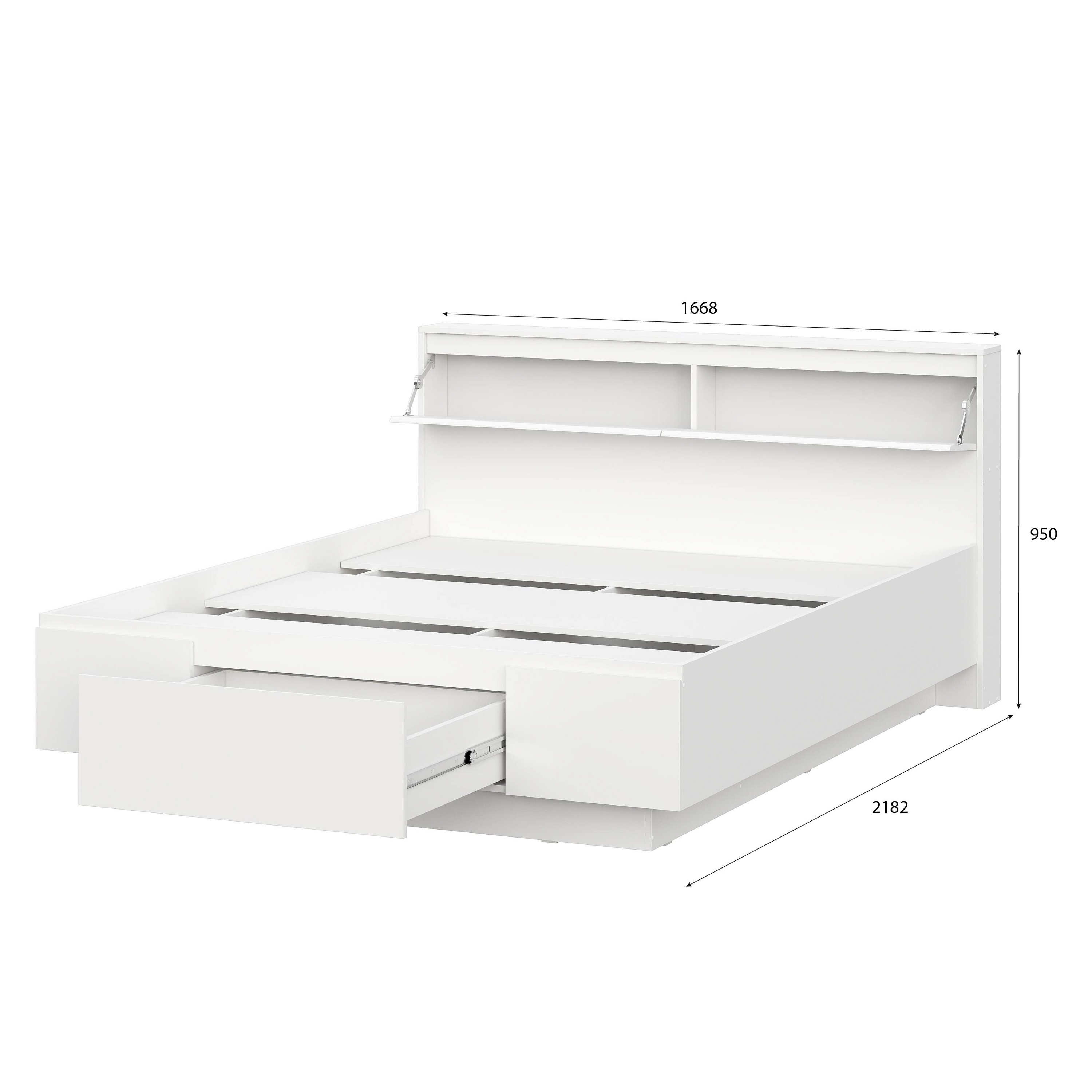 МС "Одри" Кровать двойная (1,6х2,0) серия 3