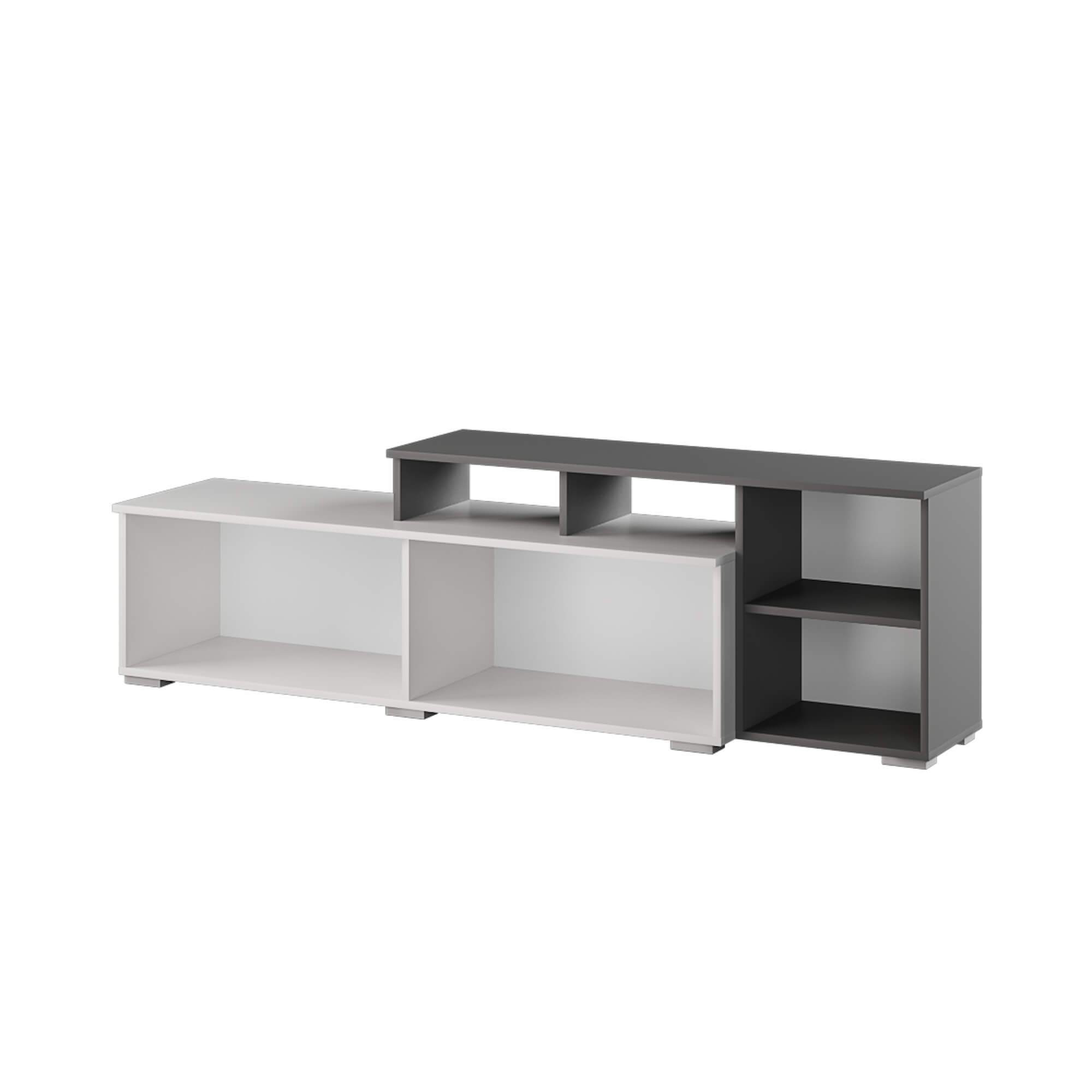 Гостиная Альберо Тумба ТВ малая белый/графит серый