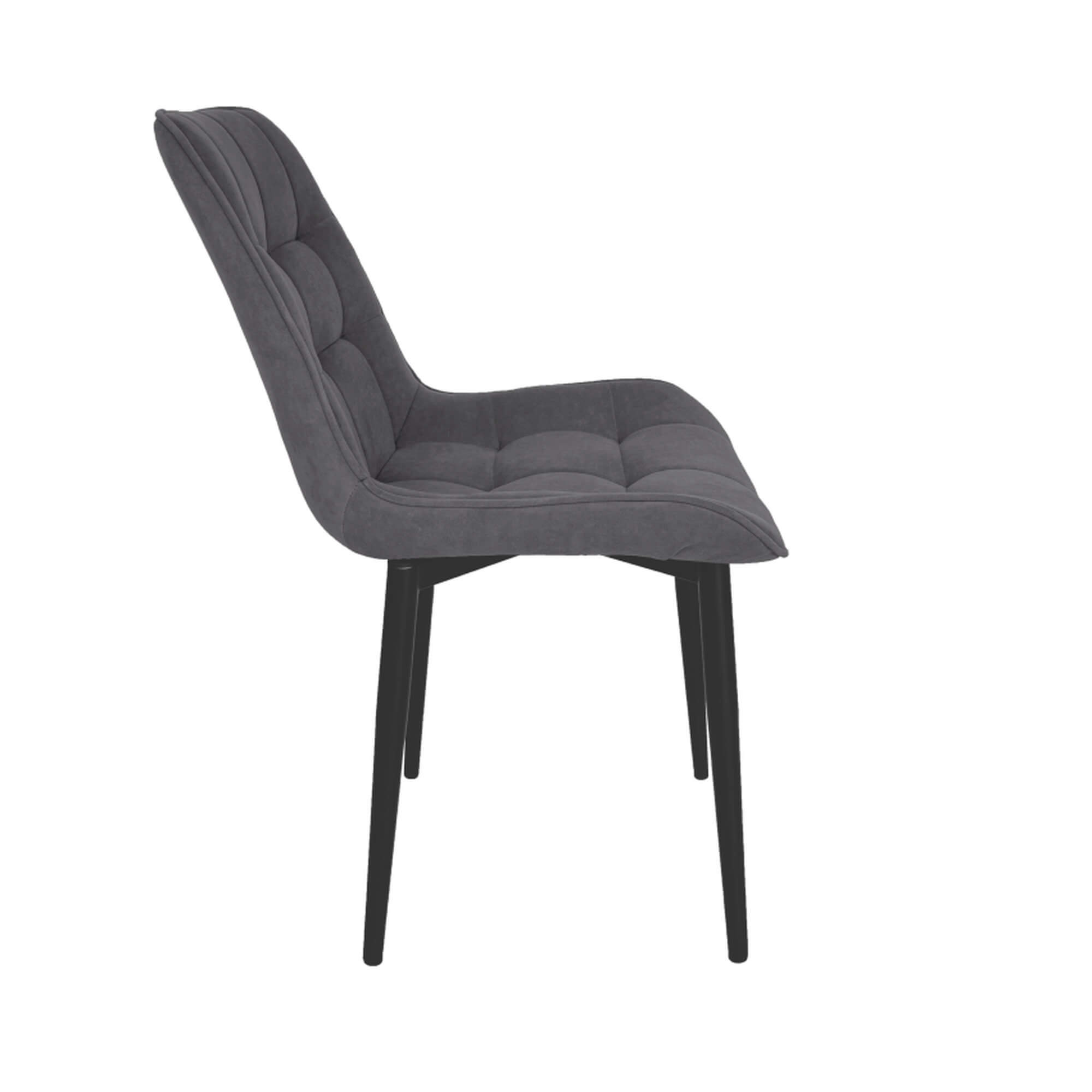 Стул интерьерный "Бостон" черный/меген 27 (графит)