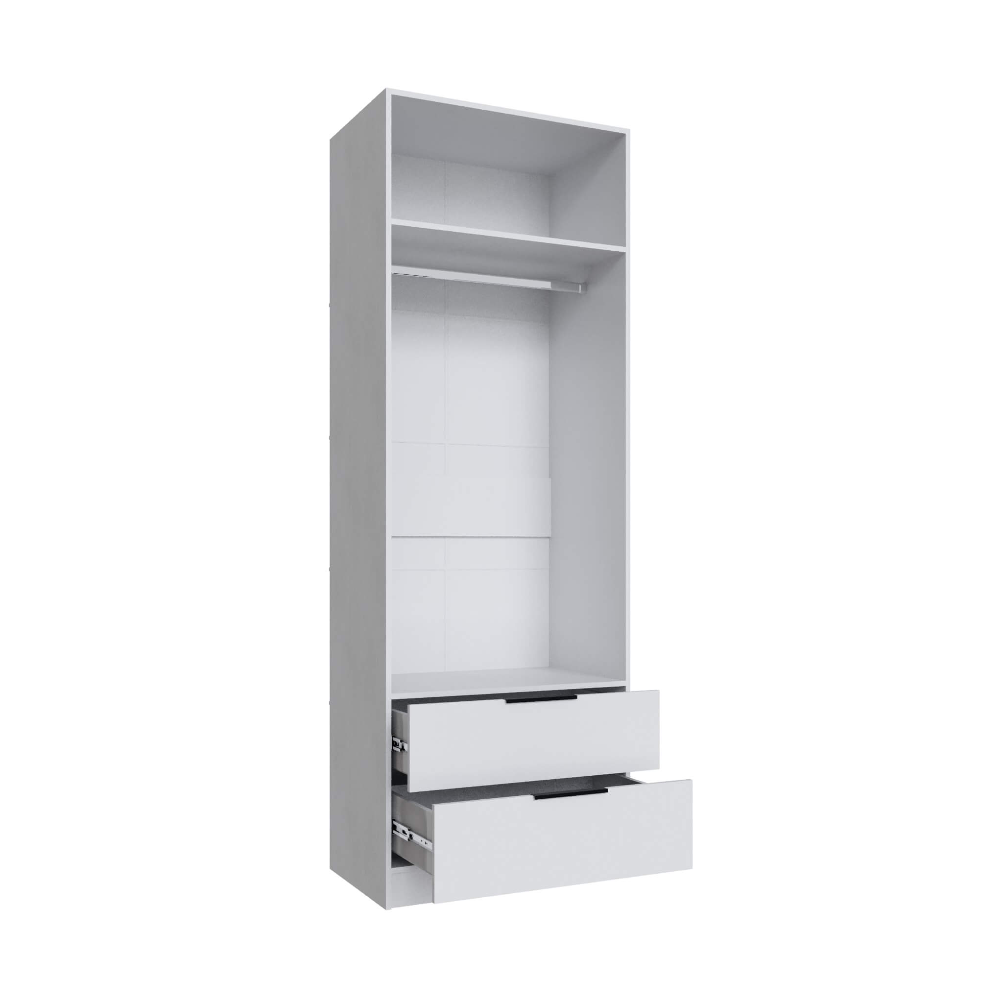 Шкаф Мадрид (0,8) с 2 ящ. без зеркала белый