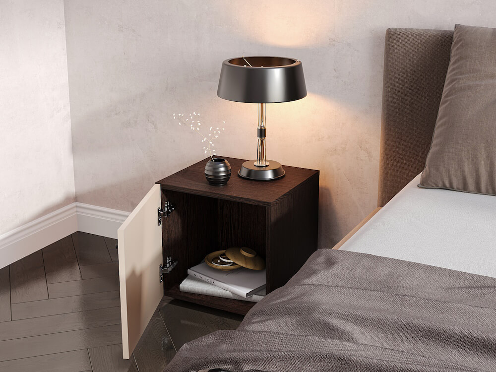 МС "Гиза" Тумба прикроватная (Дуб Венге/Меланж)