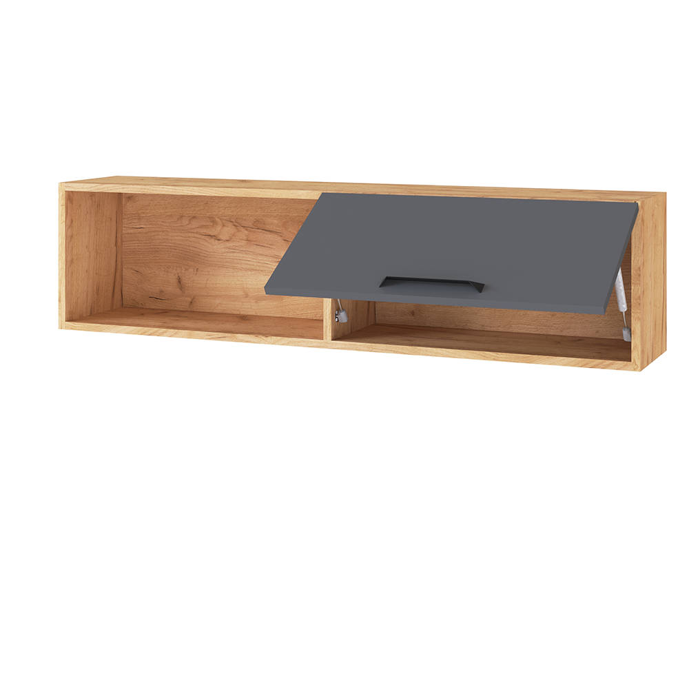 МС Квартет-13 Полка навесная 1200 дуб крафт золотой/графит серый