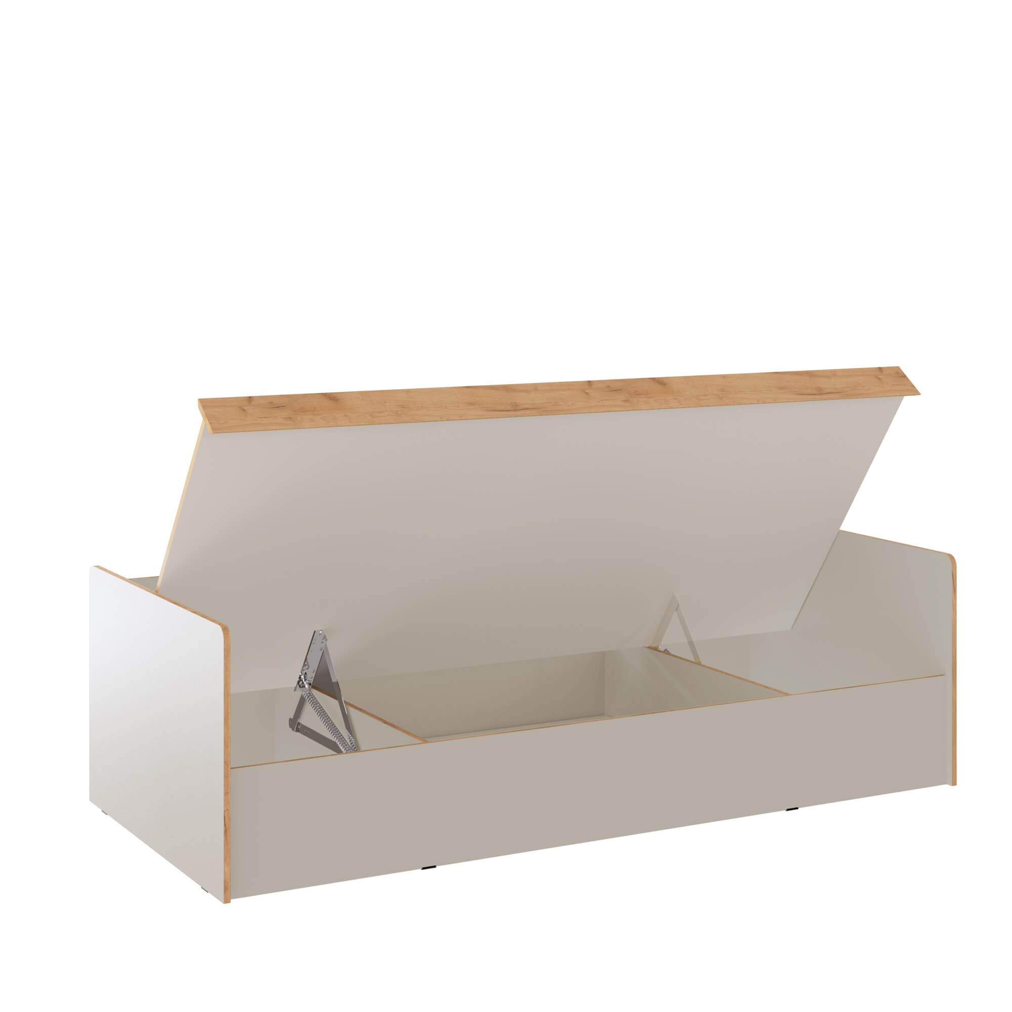 Спальня Асцелла Кровать 0,9 с подъёмным механизмом кашемир/дуб крафт золотой