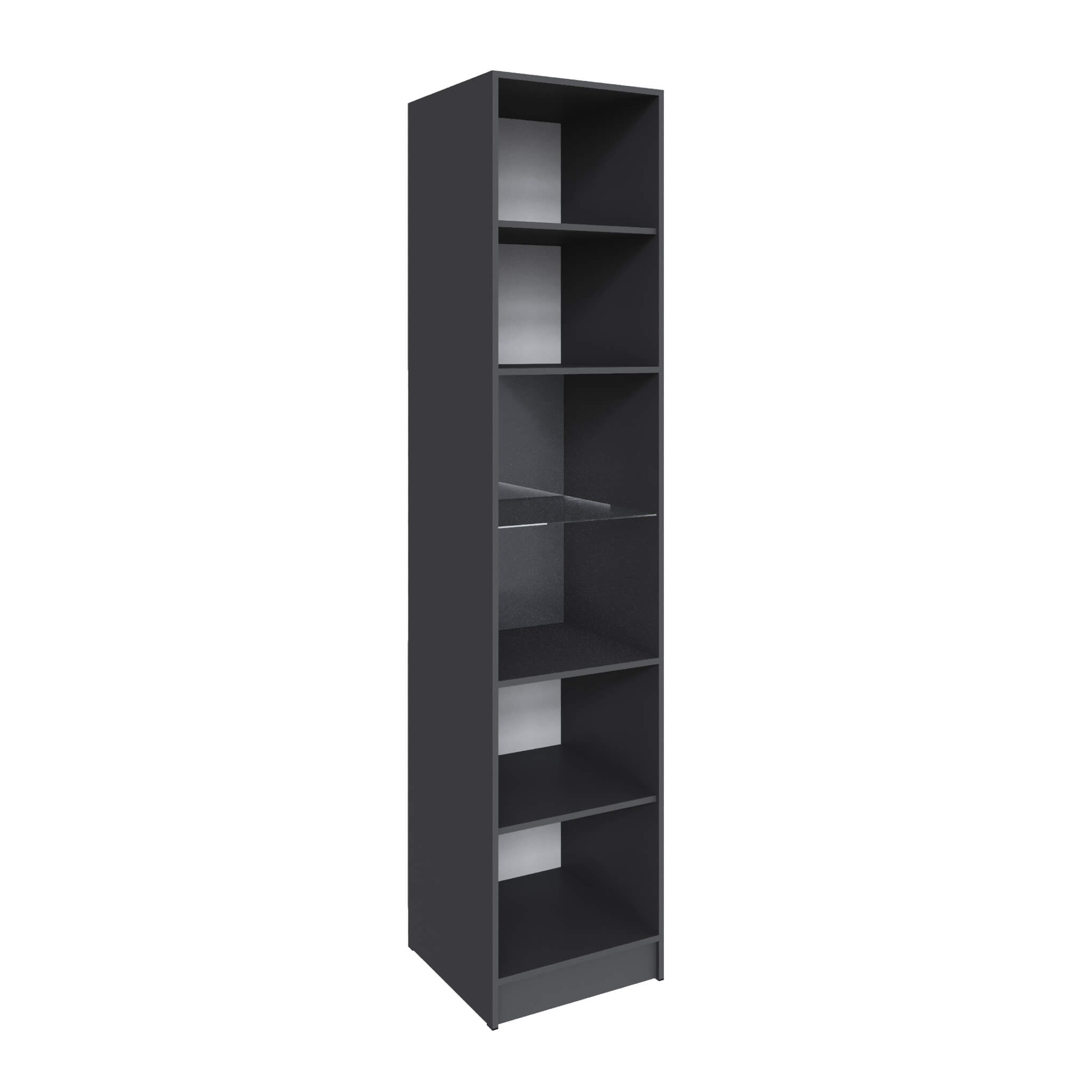 Гостиная Мадрид Шкаф (0,5) с 3 фасадами графит серый