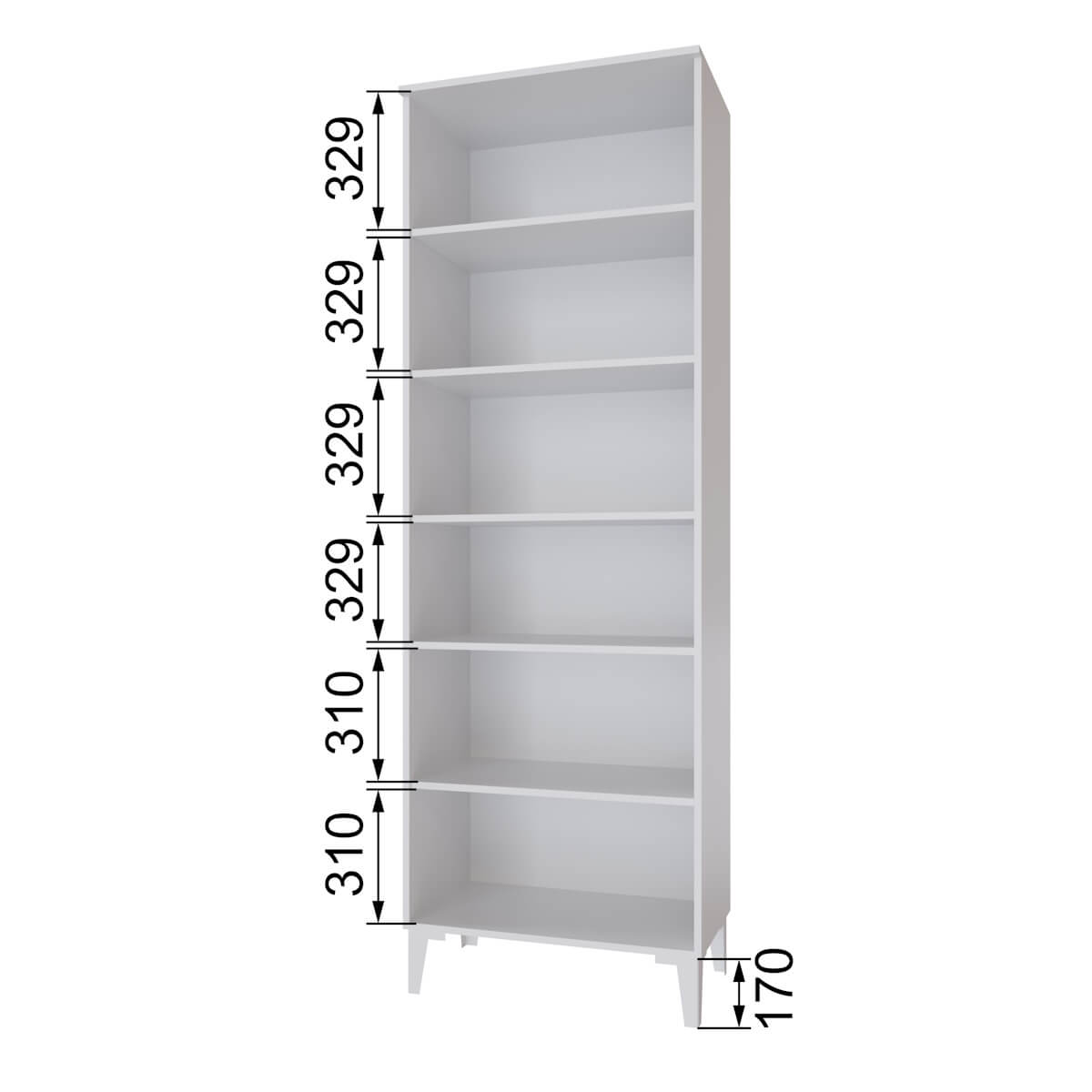 Гостиная Толедо Пенал открытый ТШ-2 белый