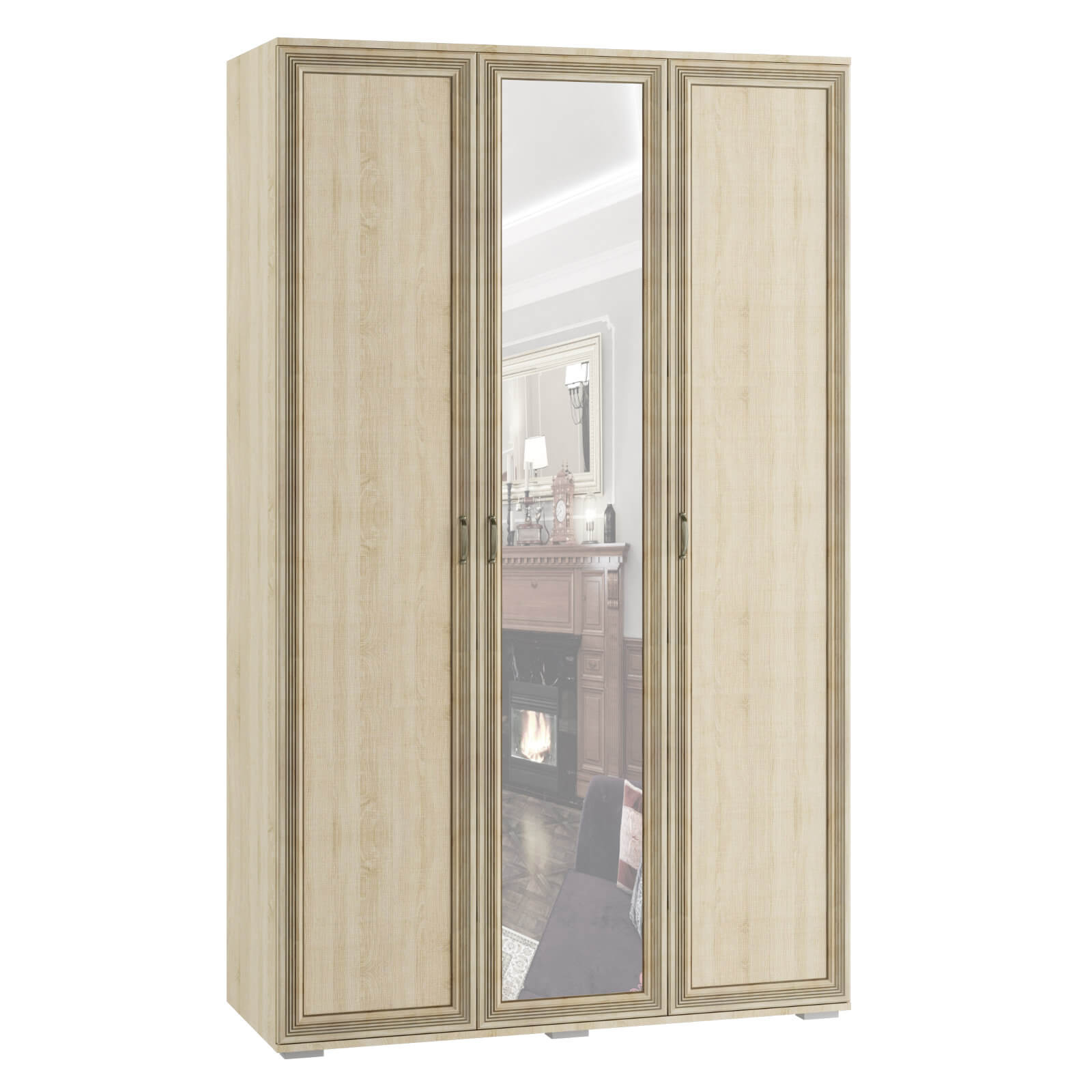 Спальня Ливорно Шкаф 3-х ств. ЛШ-24 дуб сонома