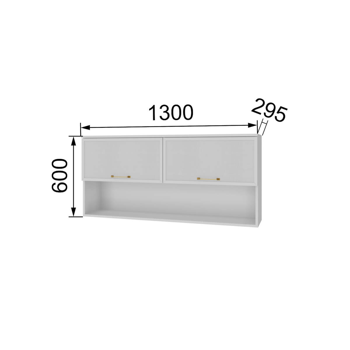 Гостиная Толедо Полка навесная ТН-1 белый
