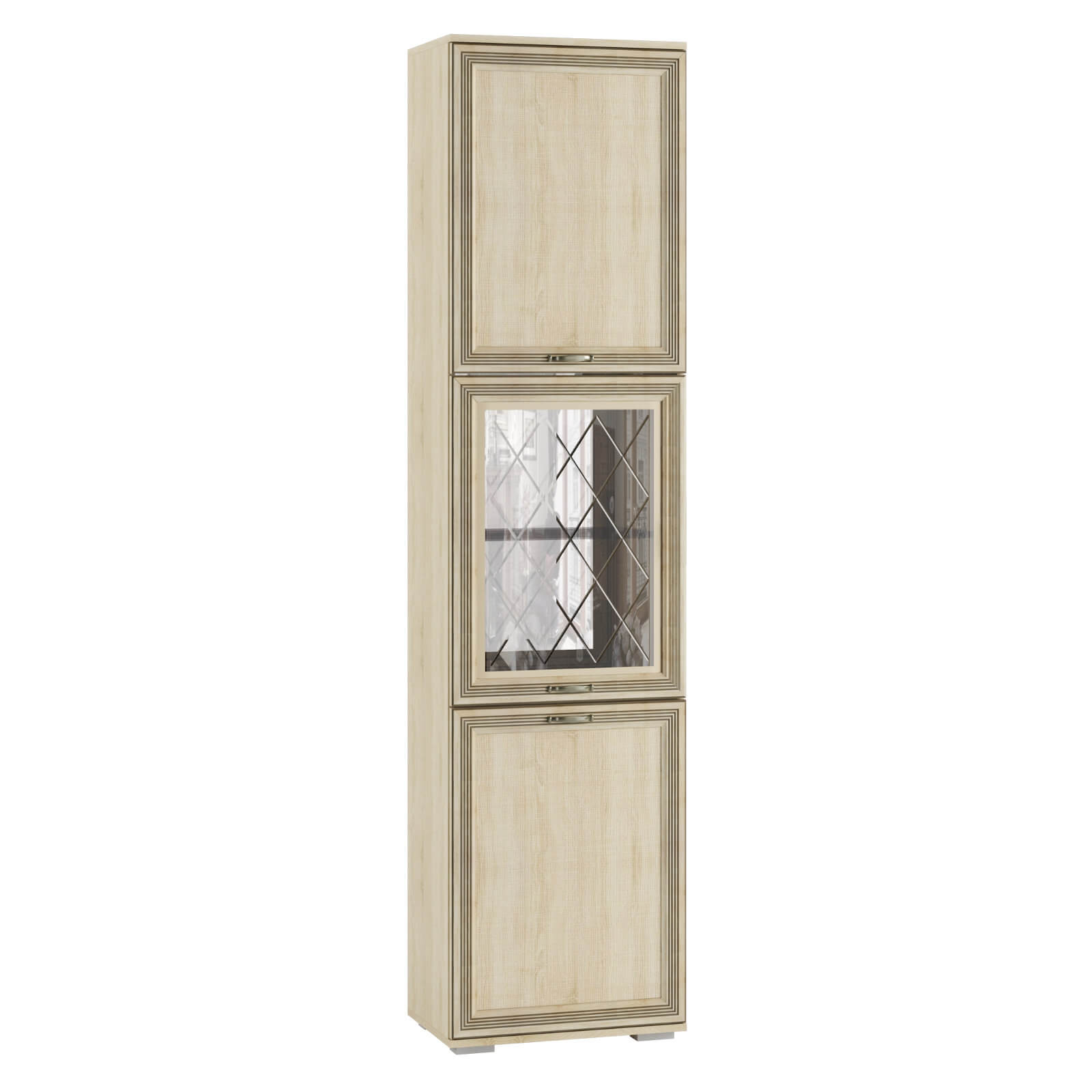 Гостиная Ливорно Пенал с витриной ЛШ-5 дуб сонома