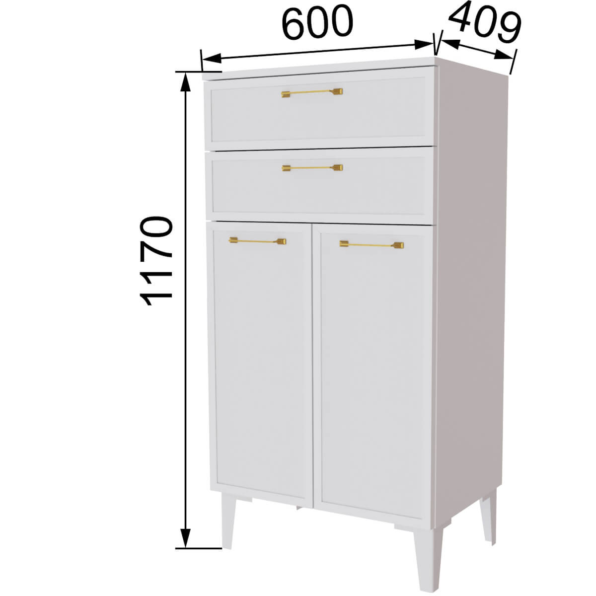 Прихожая Толедо Тумба с ящиком ТТ-30 белый