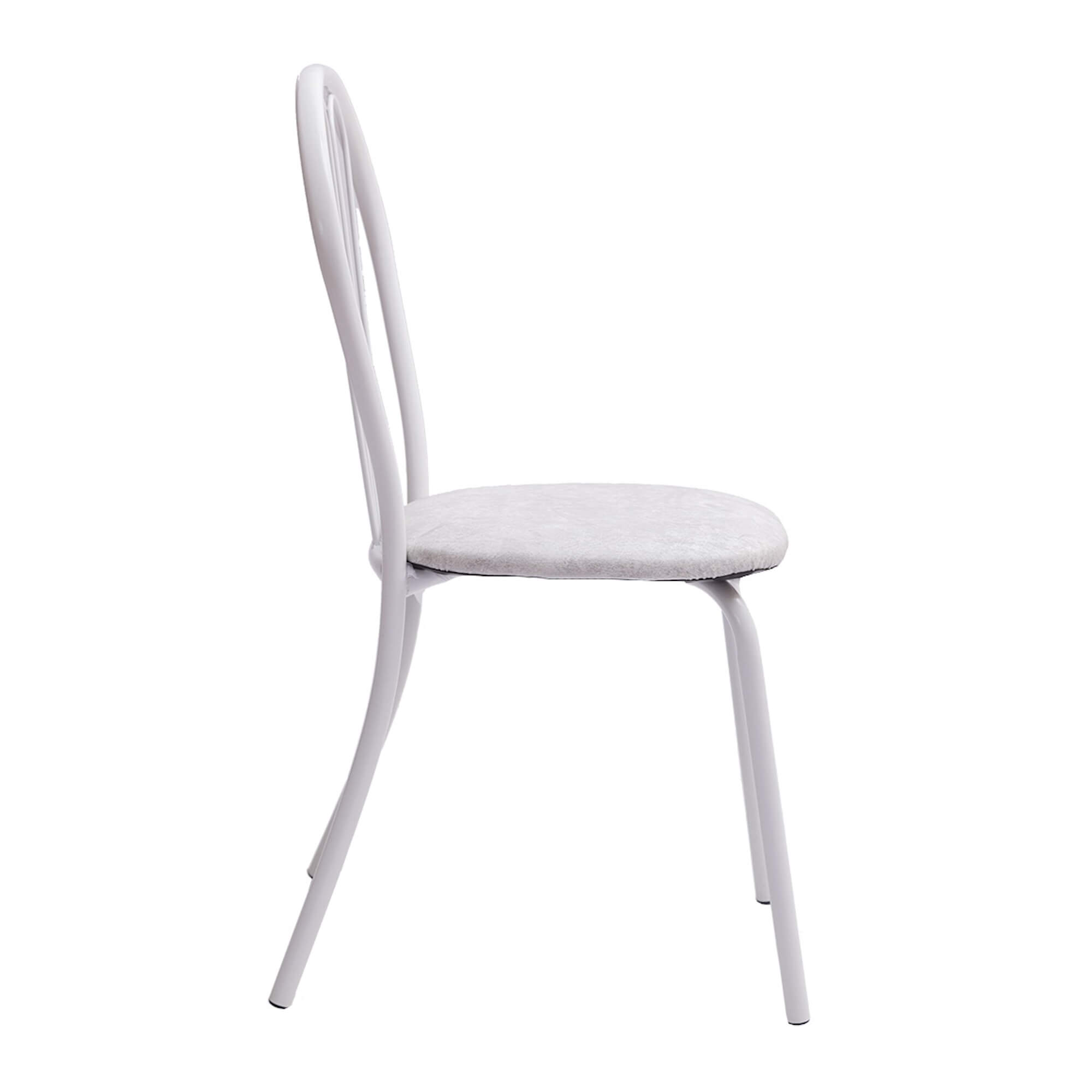 Стул Венеция 3А бело-серый к/з