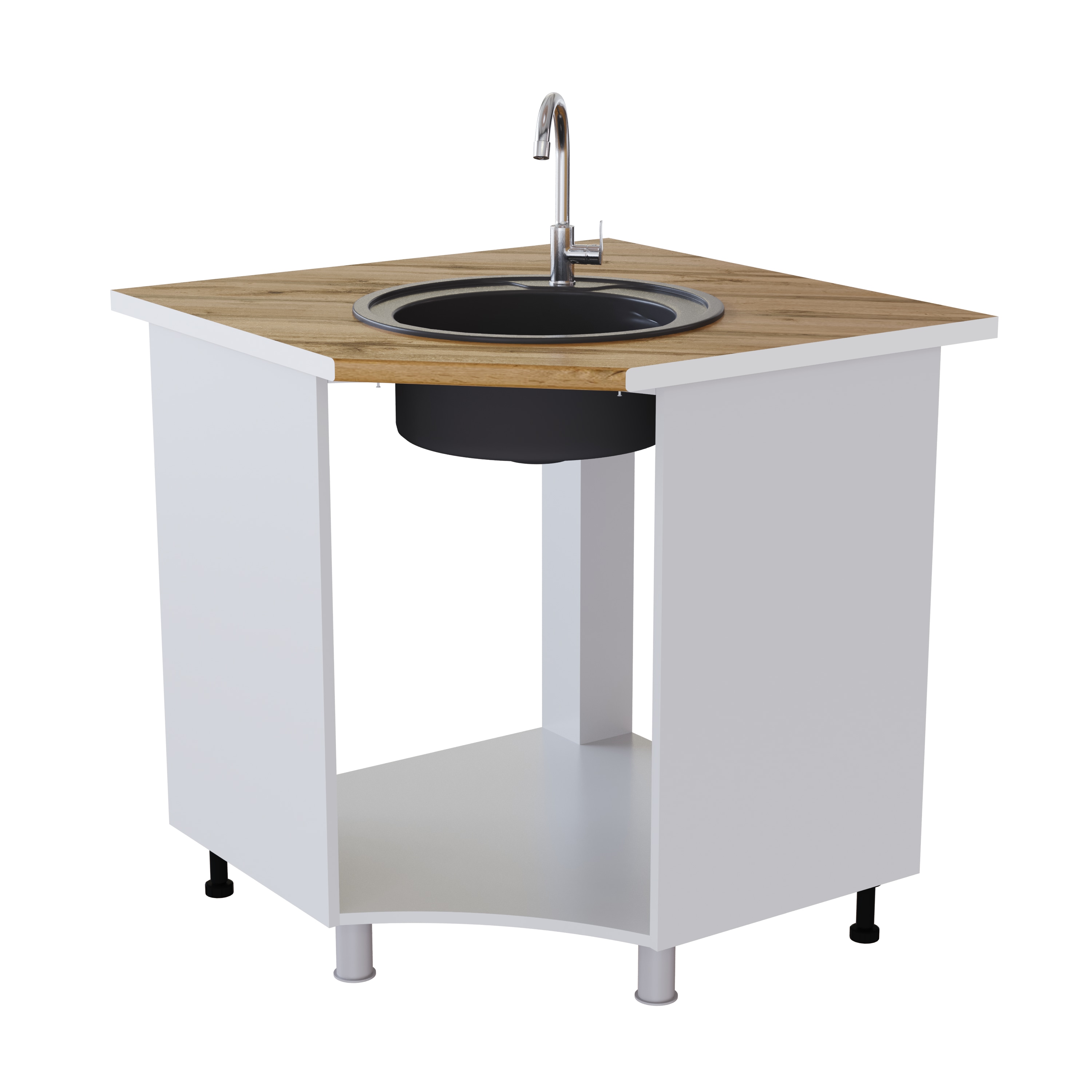 Стол 850 радиусный "Марбл" УМР