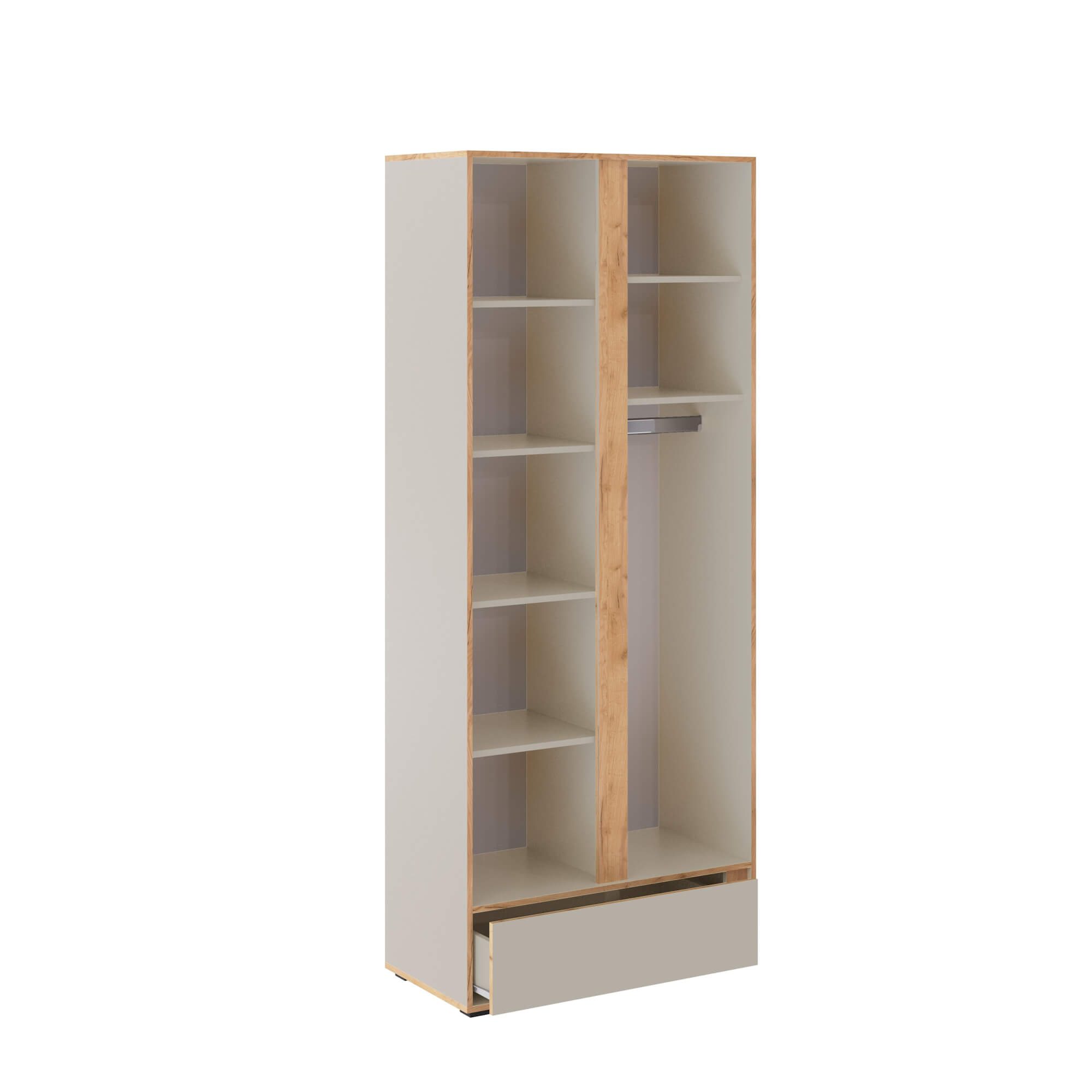 Спальня Асцелла Шкаф кашемир/дуб крафт золотой