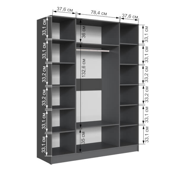 Шкаф 4х "Вегас" 1600 ТЭКС