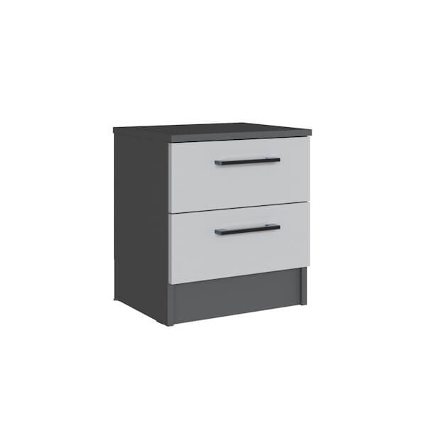 Спальня Вегас Тумба прикроватная графит серый/камень серый