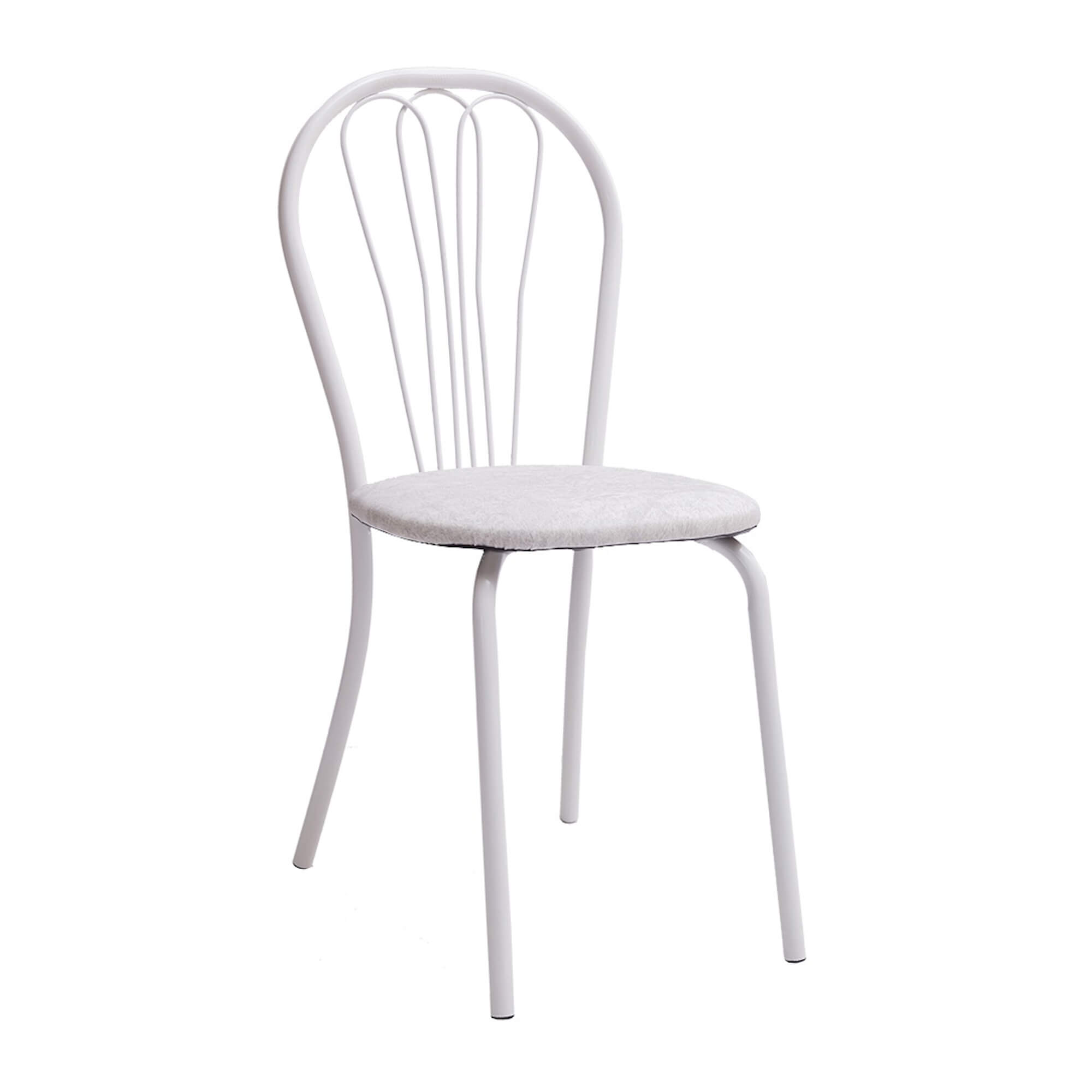 Стул Венеция 3А бело-серый к/з