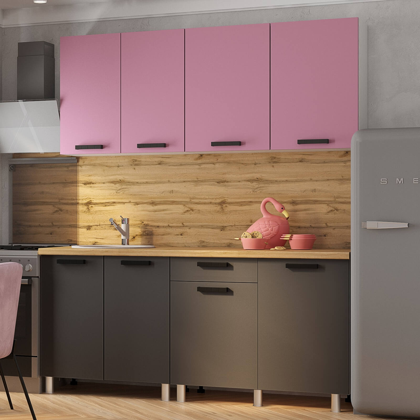 "Осло Готовое решение" 1,8 м белый/карбон сакура/карбон вулкан