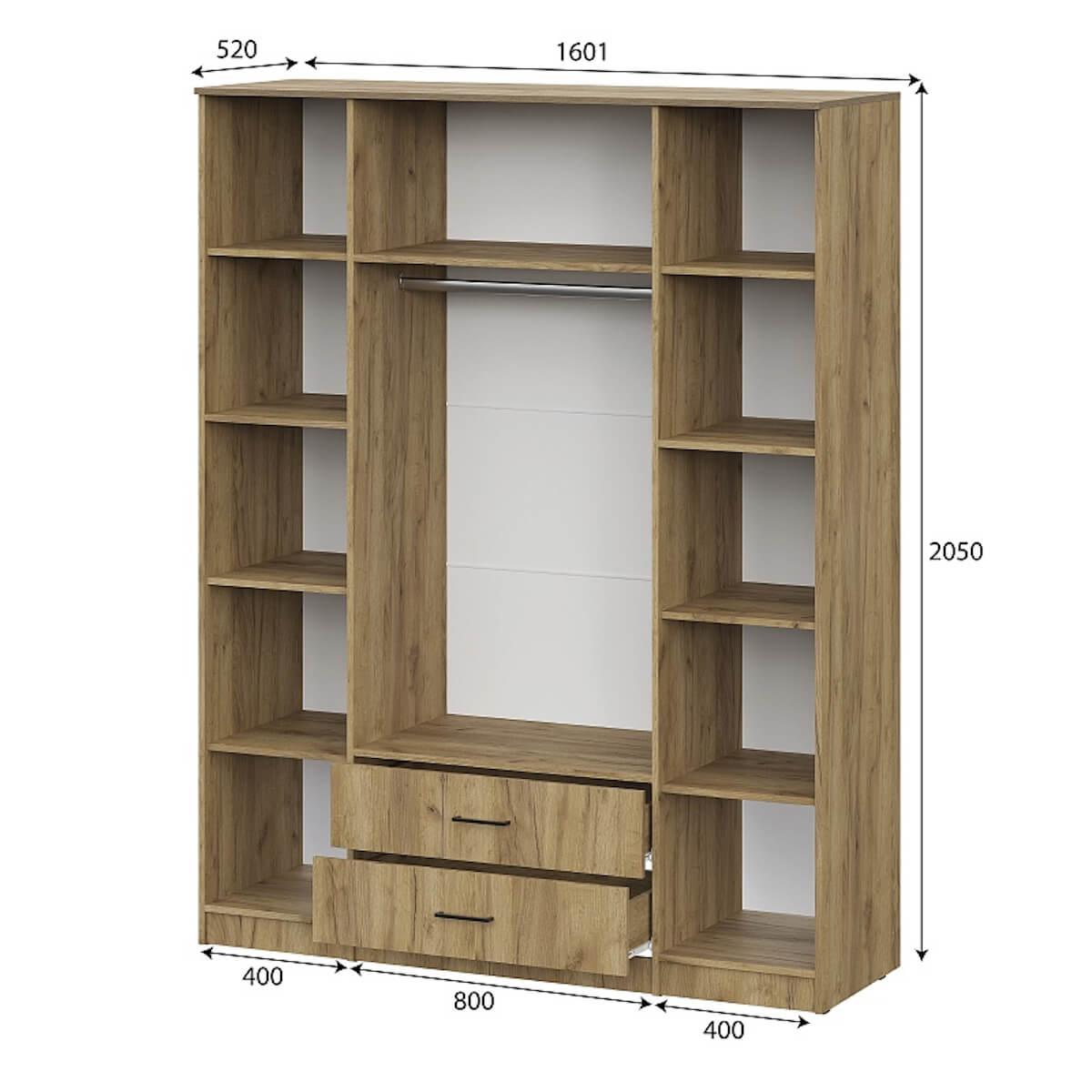 Шкаф "ШК 1" (Серия 2) Дуб Золотой