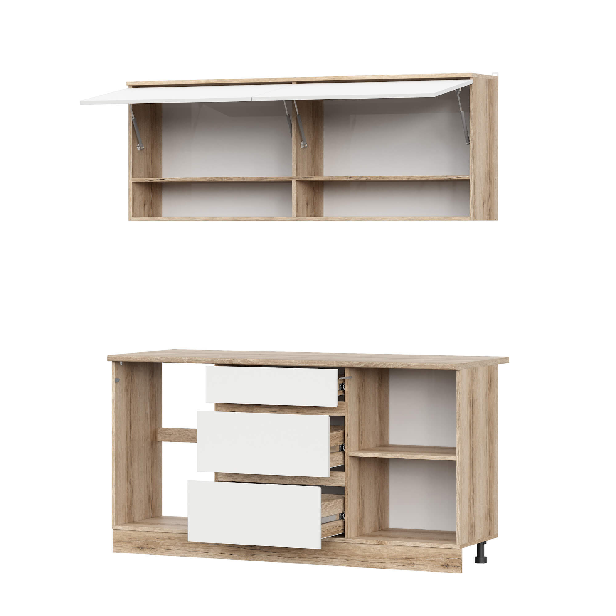 КГ "Брауни" 1,6м Дуб Делано/Белый