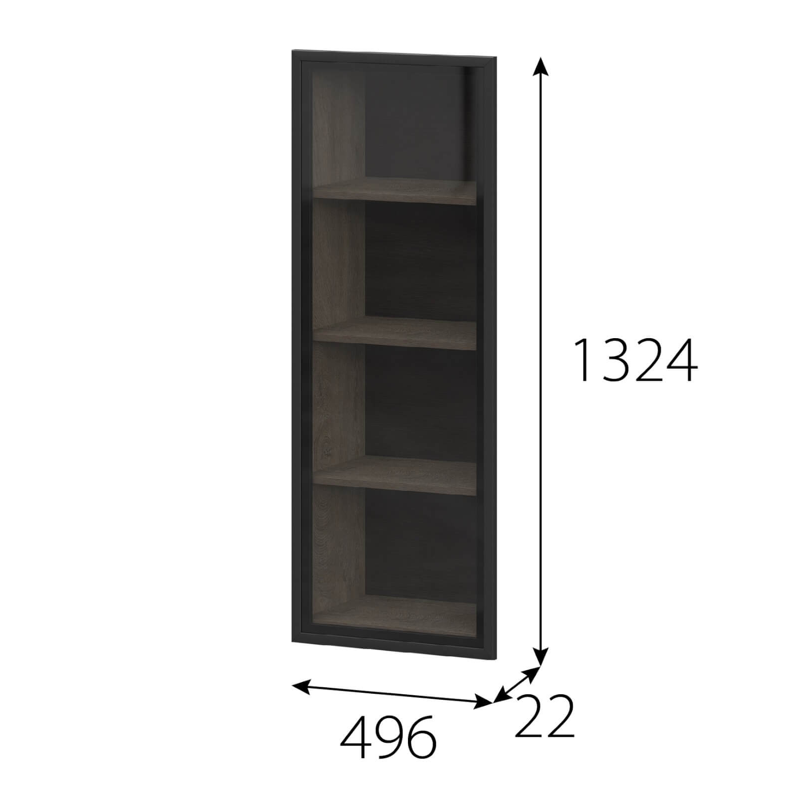МС "Этна" Стеклостворка СС 1324х496 LD Черный