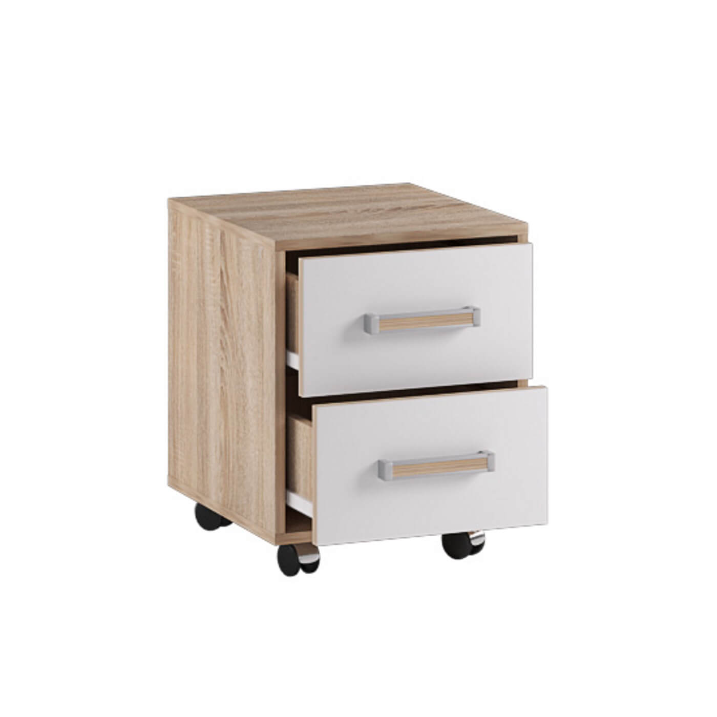 Спальня Бланка. Тумба выкатная дуб сонома/белый