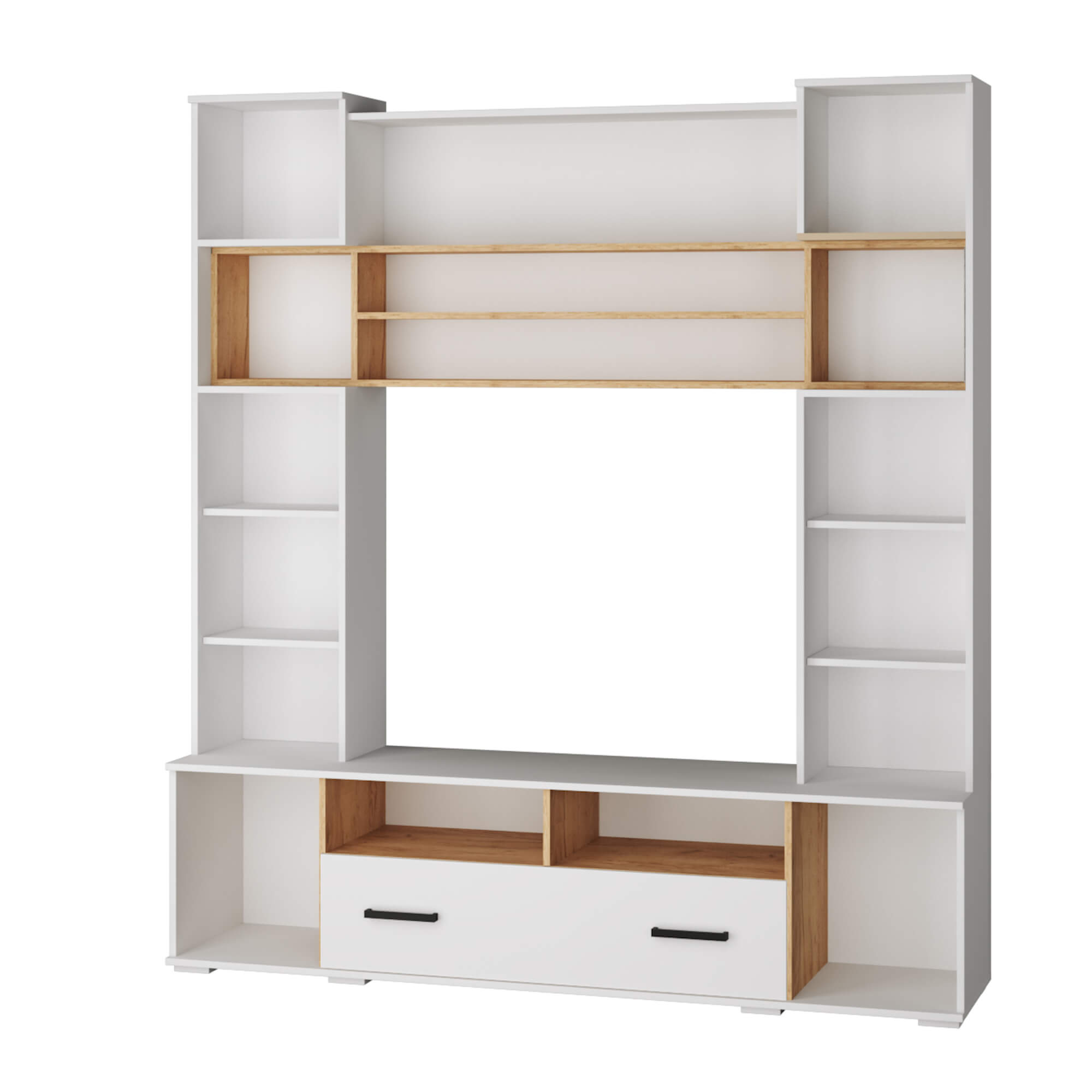 Гостиная Оскар-18 ОГЦС-1 белый/дуб крафт золотой