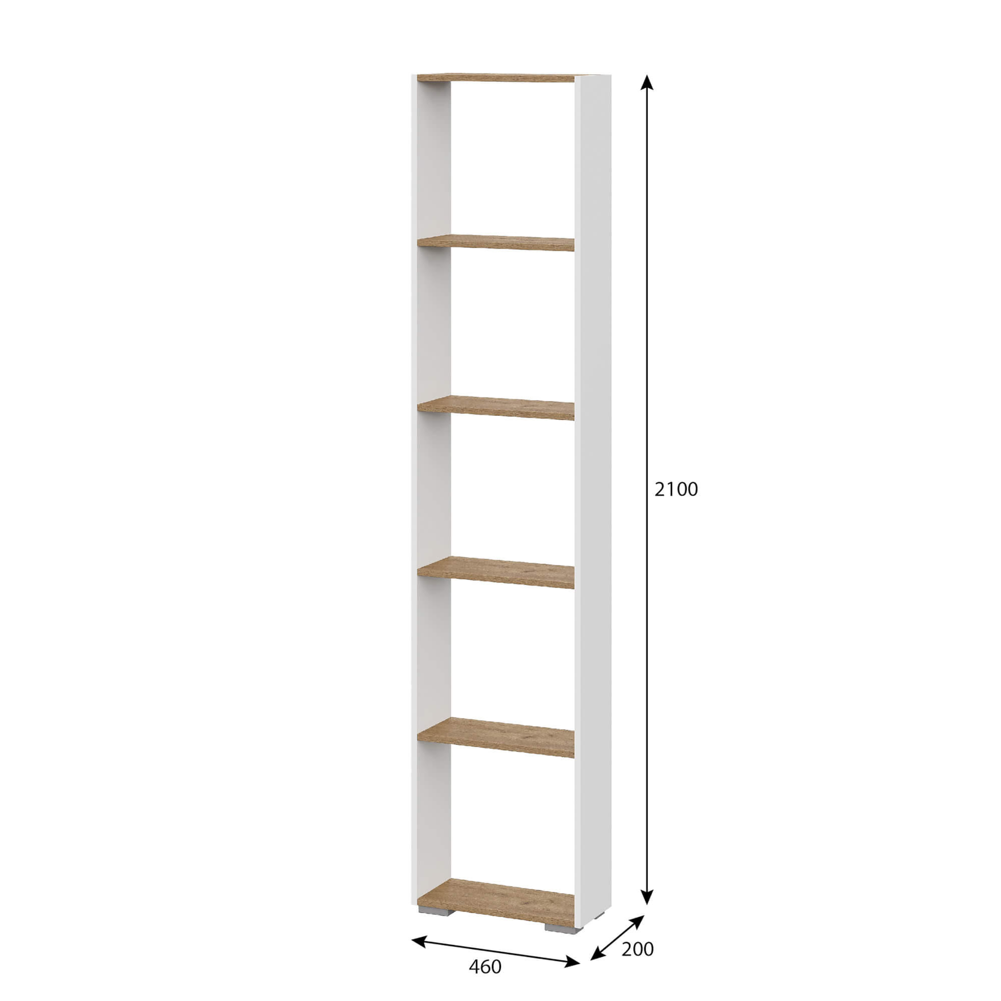 Люмо Стеллаж открытый СТЛ 01 дуб крафт золотой/белый