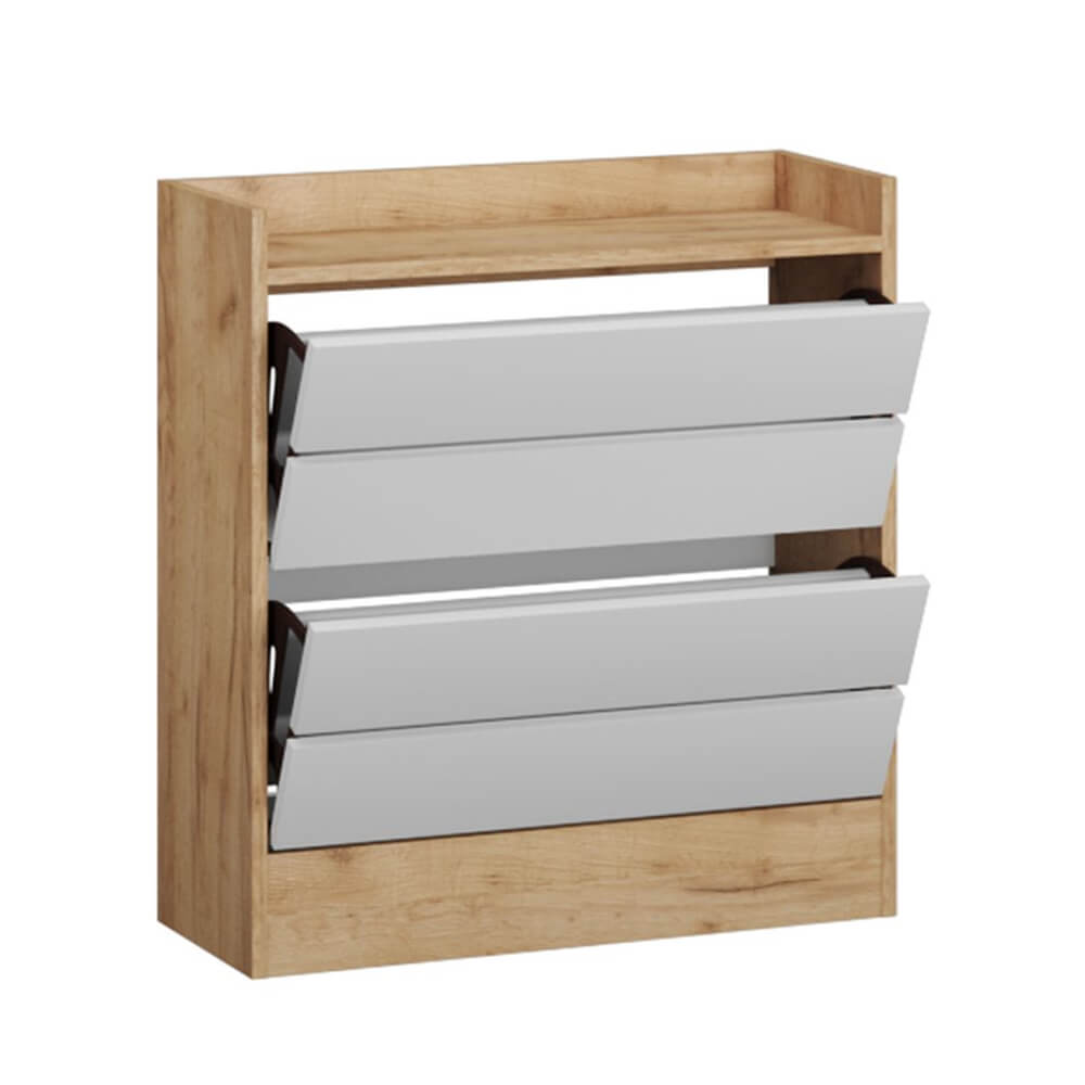 Прихожая Ямайка обувница ЯПТ-3 дуб крафт золотой/белый