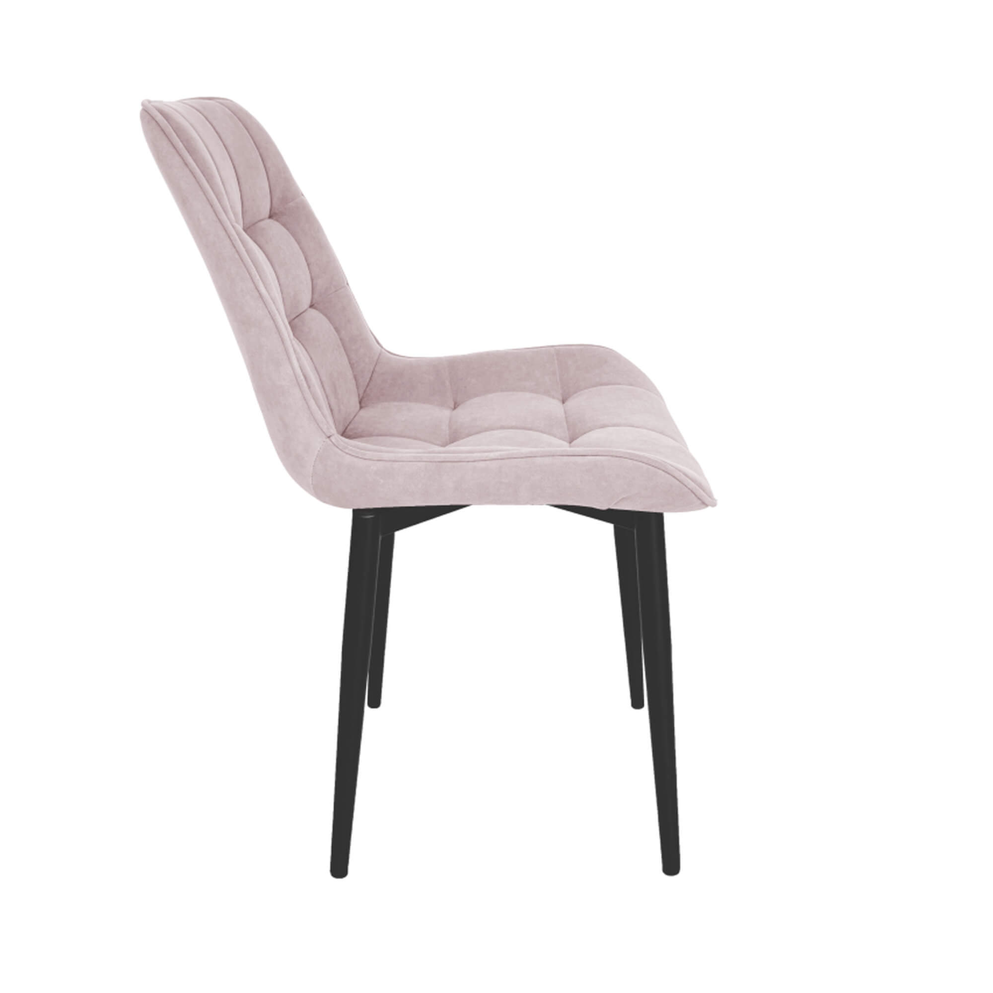 Стул интерьерный "Бостон" черный/меген 29 (пыльно-розовый)
