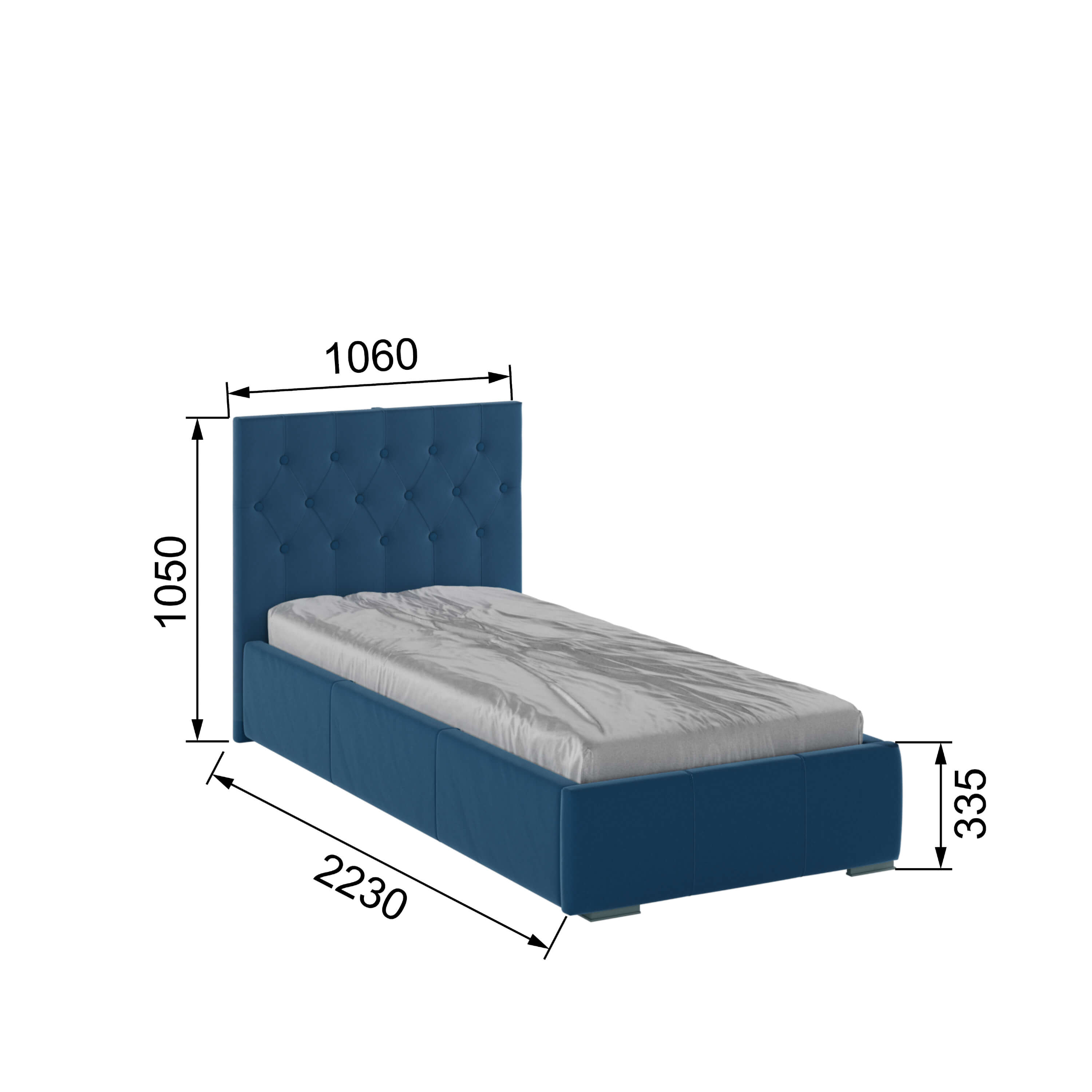 Корпус Октавия интерьерной кровати (0,9м) атлантида ромб