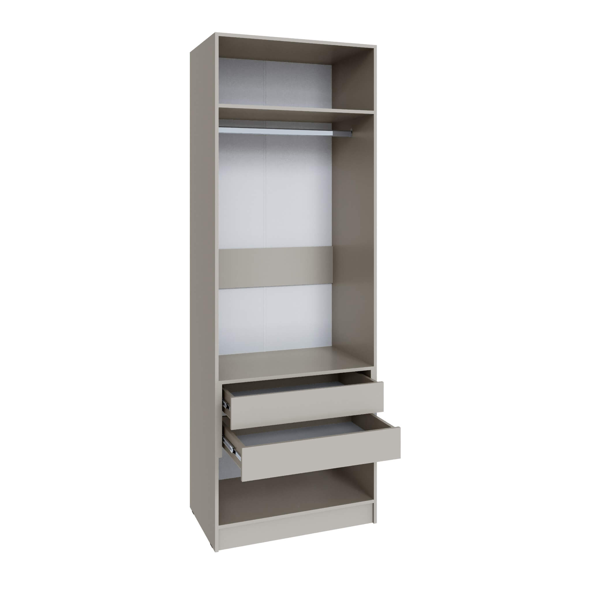 Шкаф Мадрид (0,8) с 2 ящ. внутри без зеркала кашемир