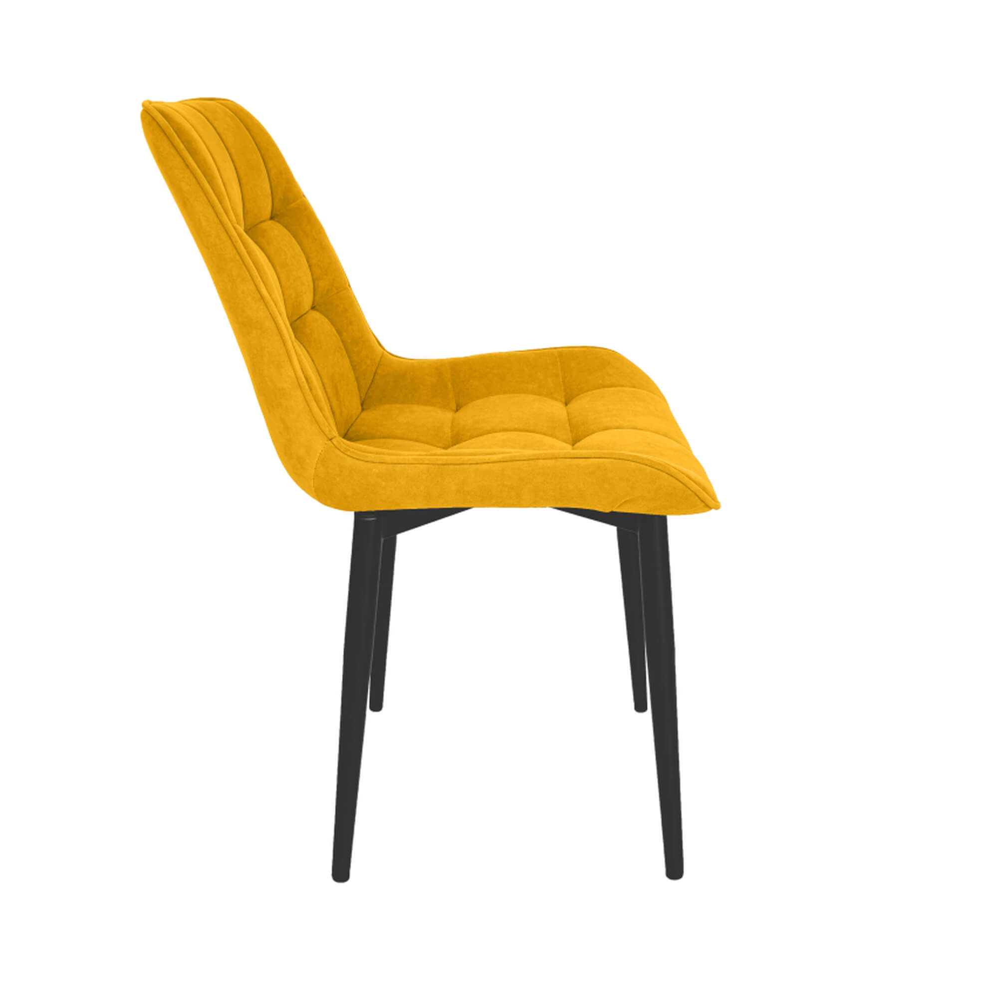 Стул интерьерный "Бостон" черный/меген 37 (горчичный)