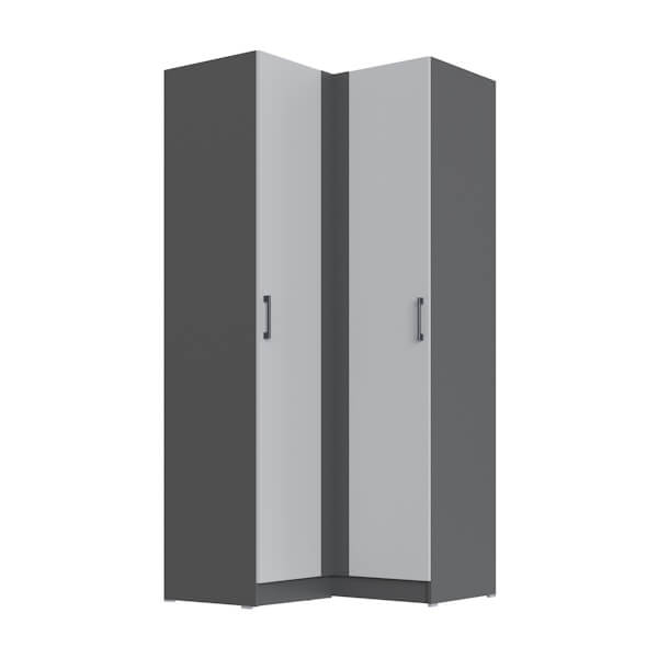 Спальня Вегас Шкаф угловой графит серый/камень серый