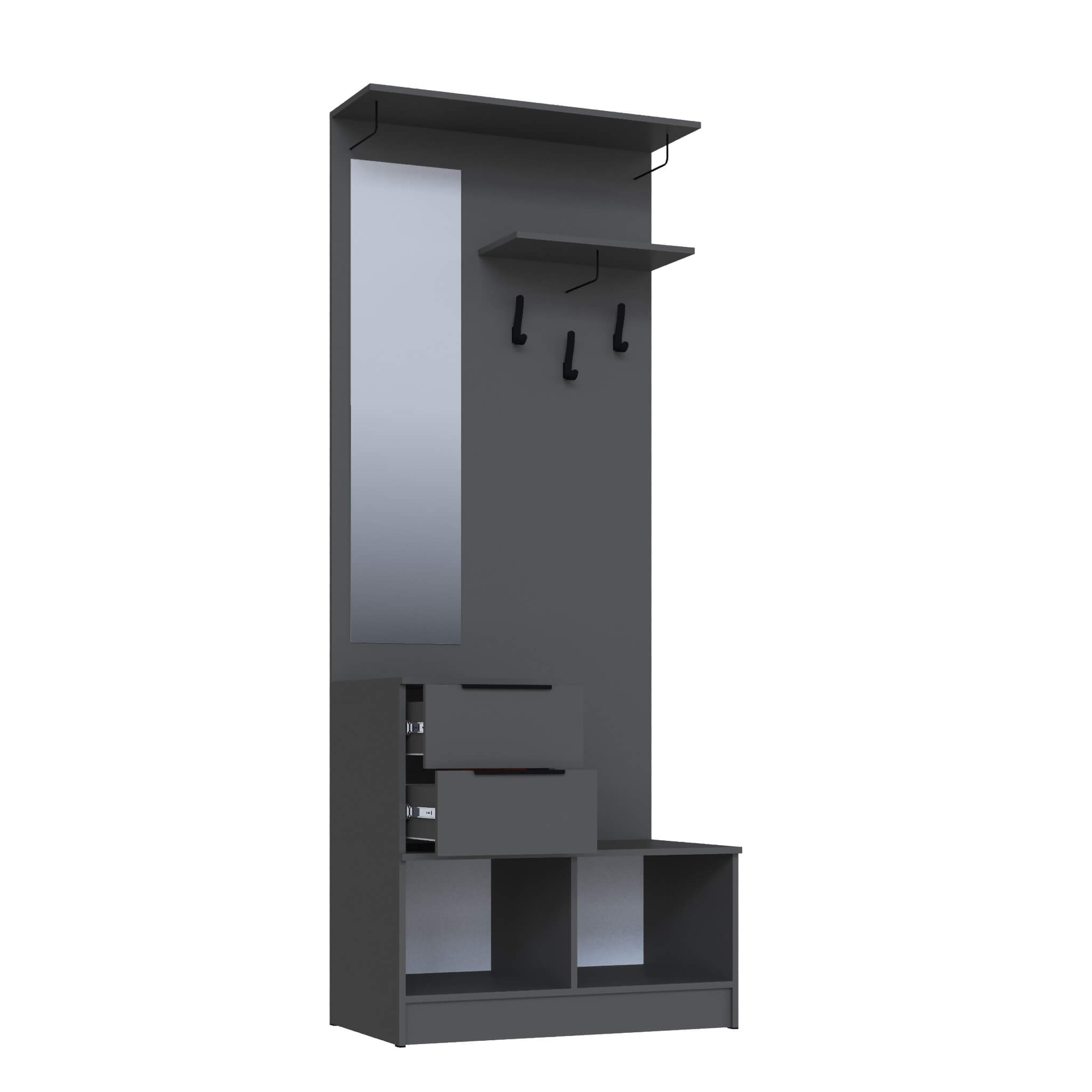 Прихожая Мадрид ЦС-2 (0,9) графит серый