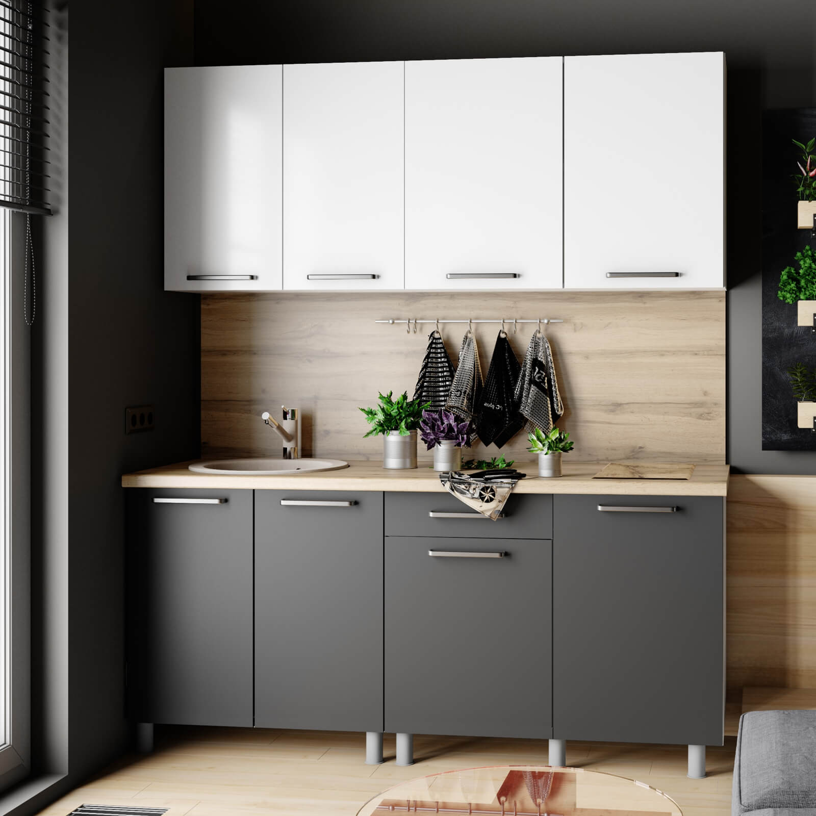 "Тоскана Готовое решение" 1,8 м белый/белый/графит