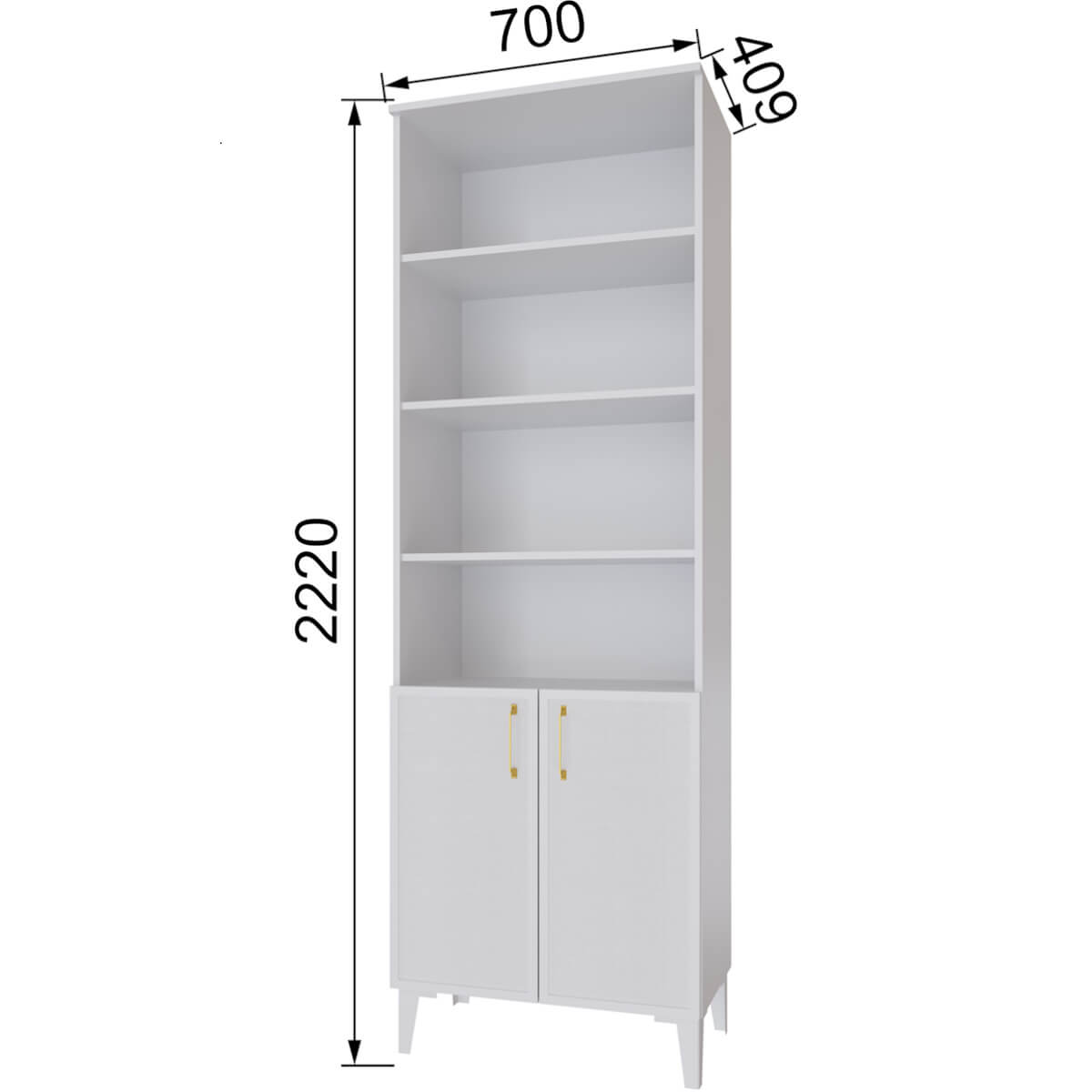 Гостиная Толедо Пенал открытый ТШ-2 белый