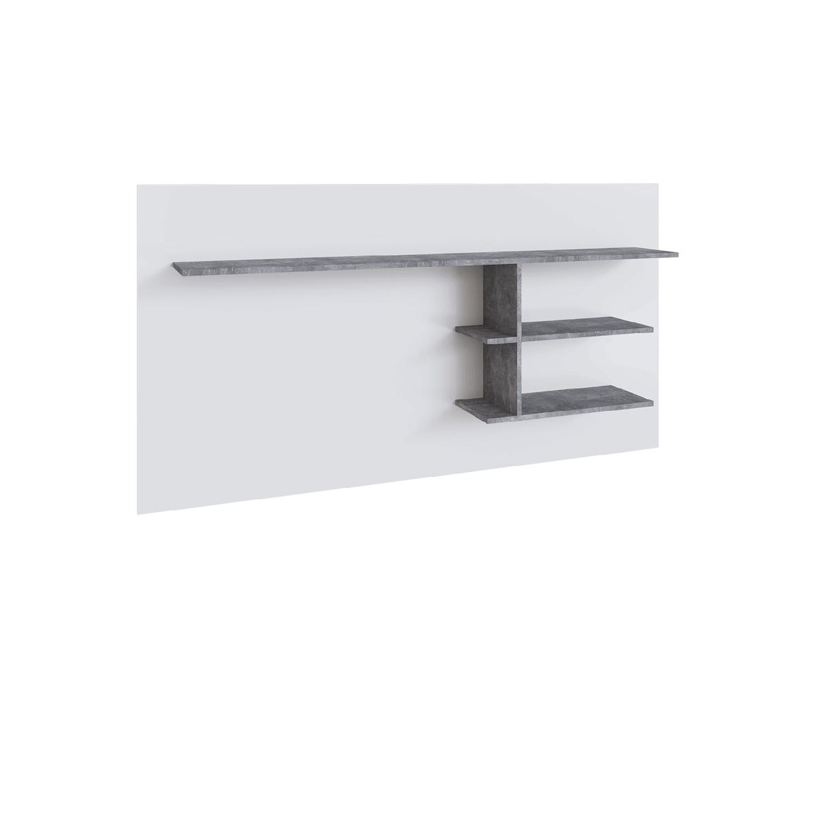 Гостиная Малави Полка навесная МПН-1 ателье светлое/белый глянец