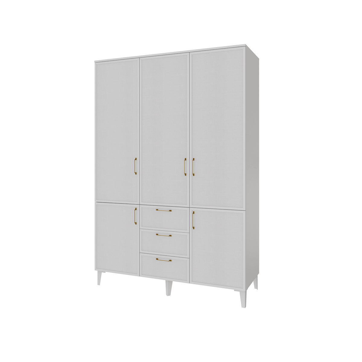 Спальня Толедо Шкаф 3-х ств.с ящиками ТШ-24 белый