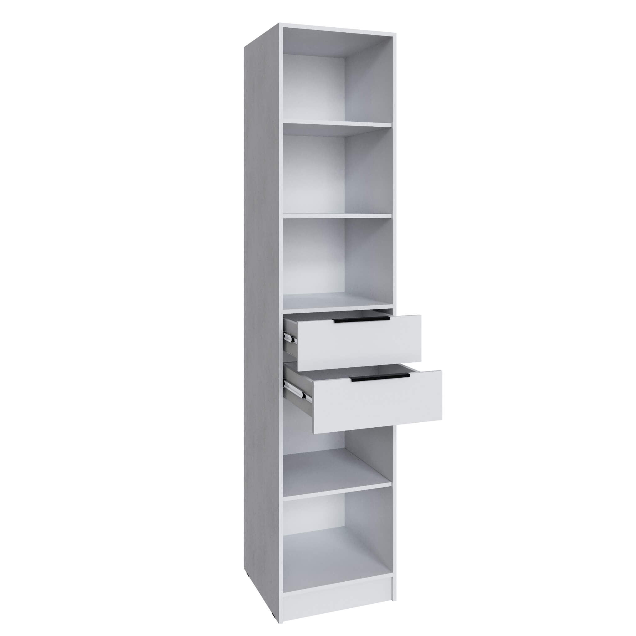 Шкаф Мадрид (0,5) с 2 ящиками белый