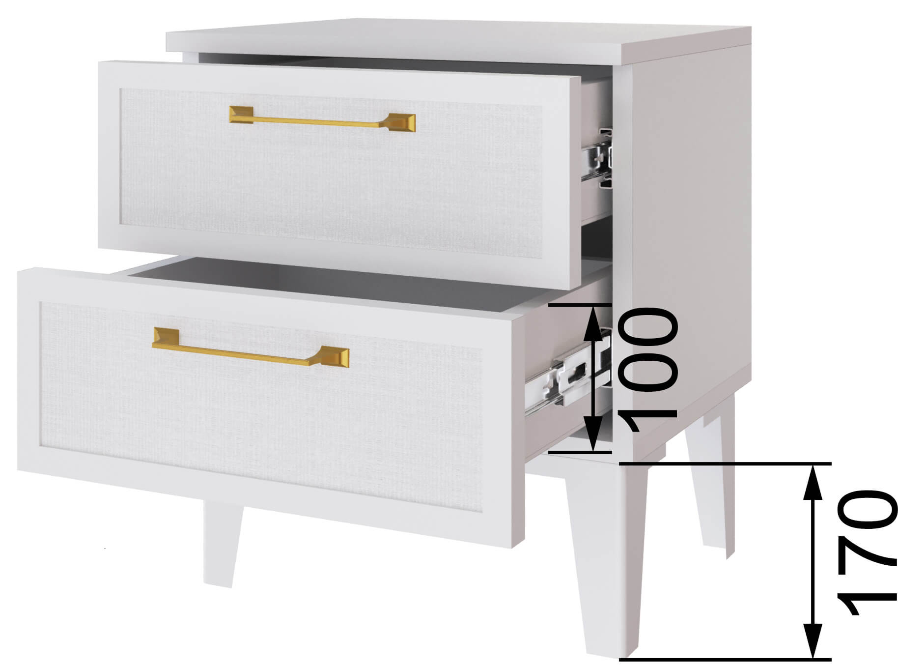 Спальня Толедо Тумба прикроватная ТТ-20 белый