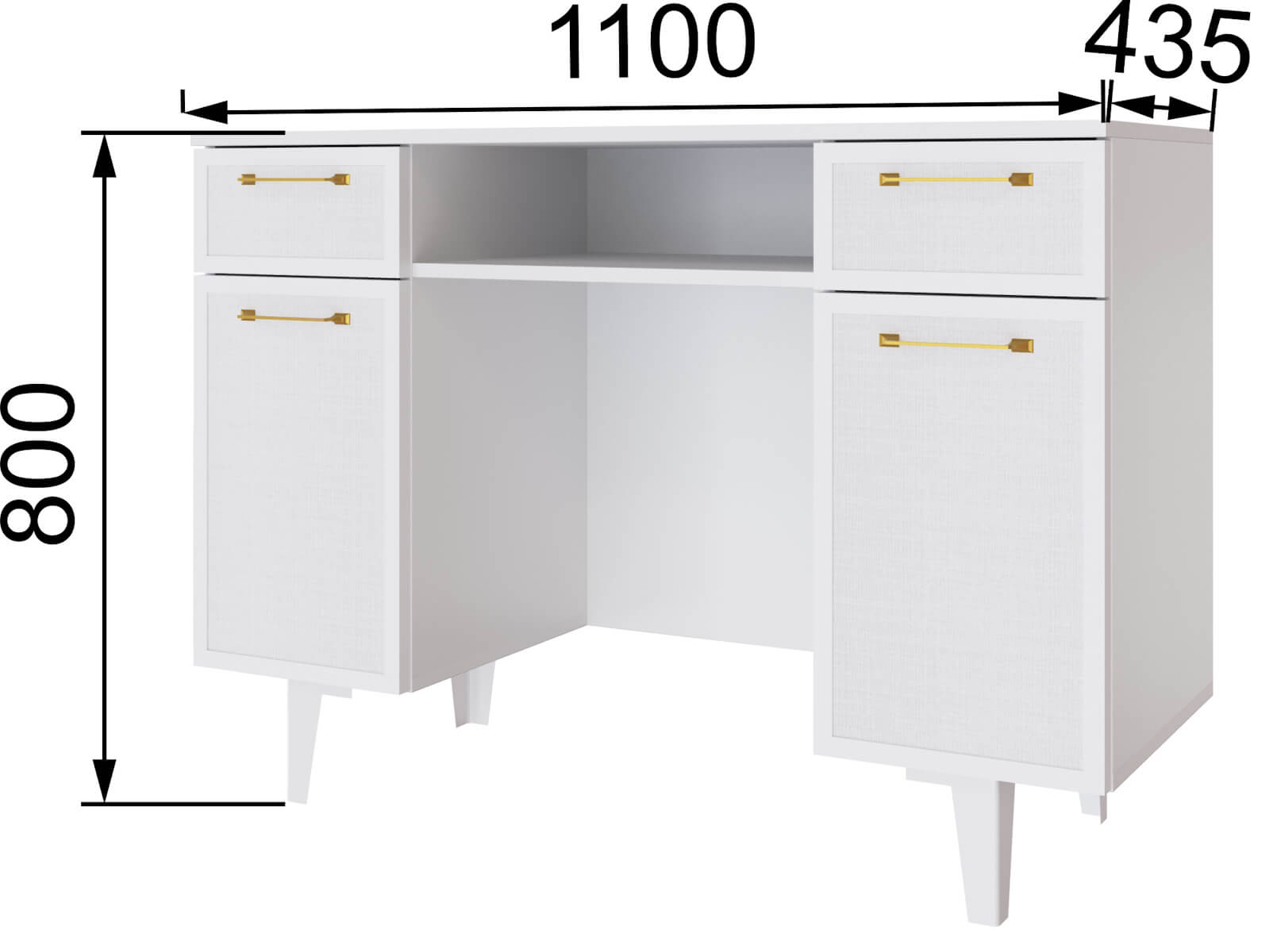 Спальня Толедо Стол косметический ТС-20 белый