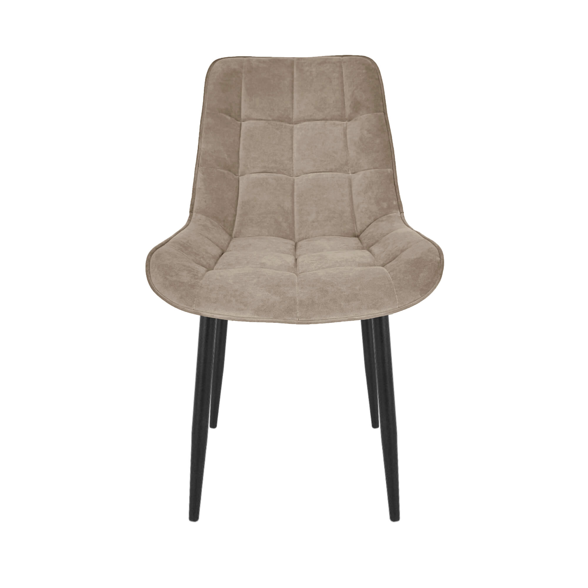 Стул интерьерный "Бостон" черный/меген 10 (бежево-коричневый)