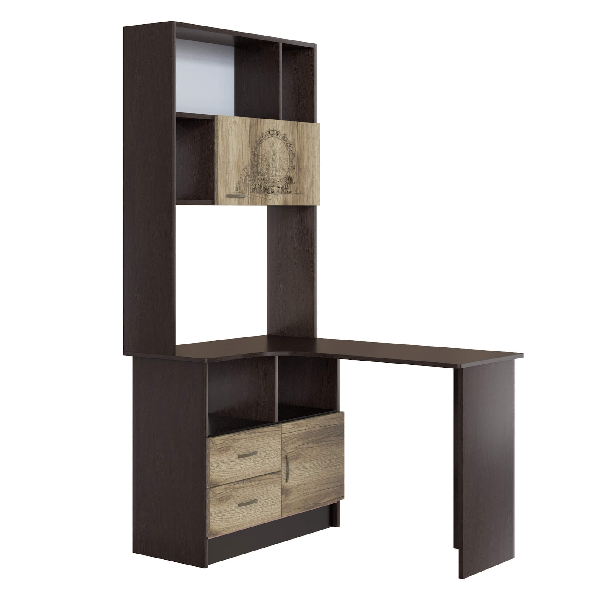 Спальня Орион. Стол угловой универсальный венге/дуб делано