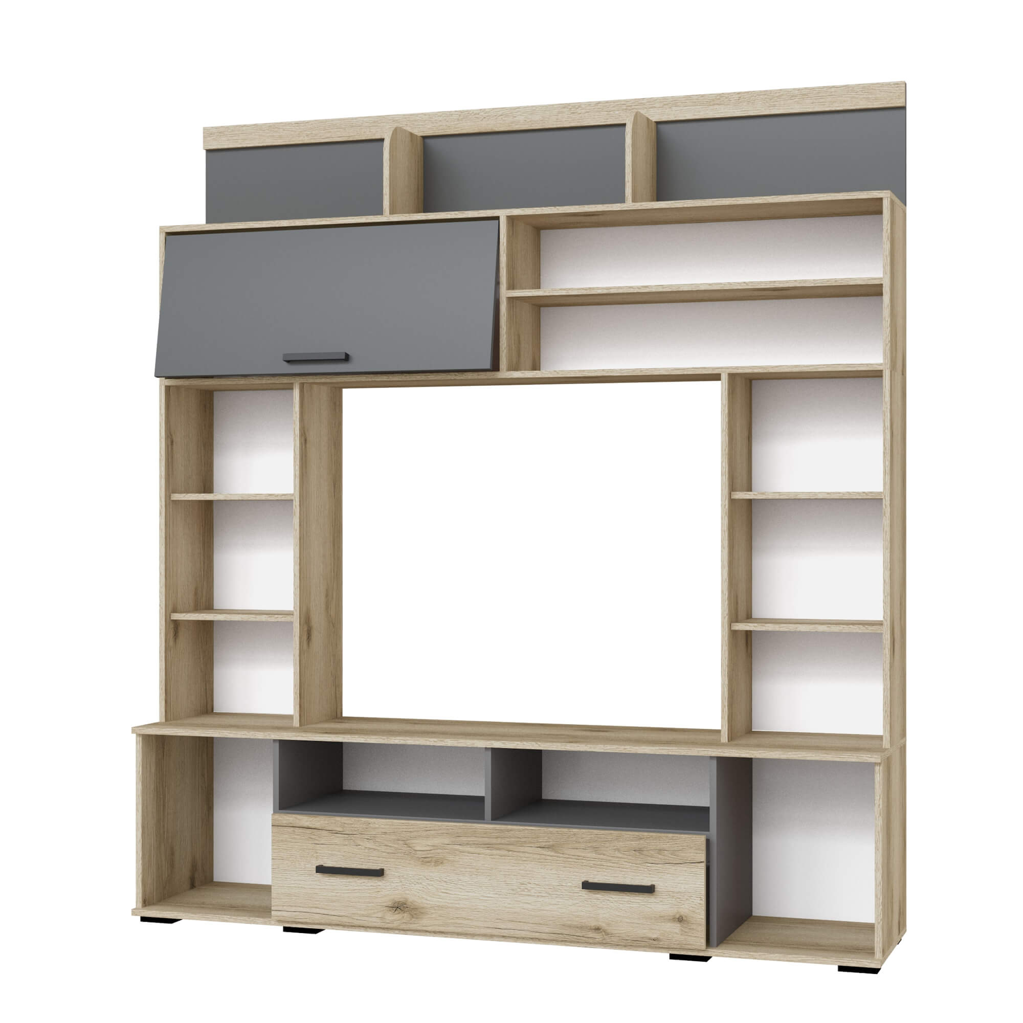 Гостиная Оскар-18 ОГЦС-2 дуб делано/графит серый