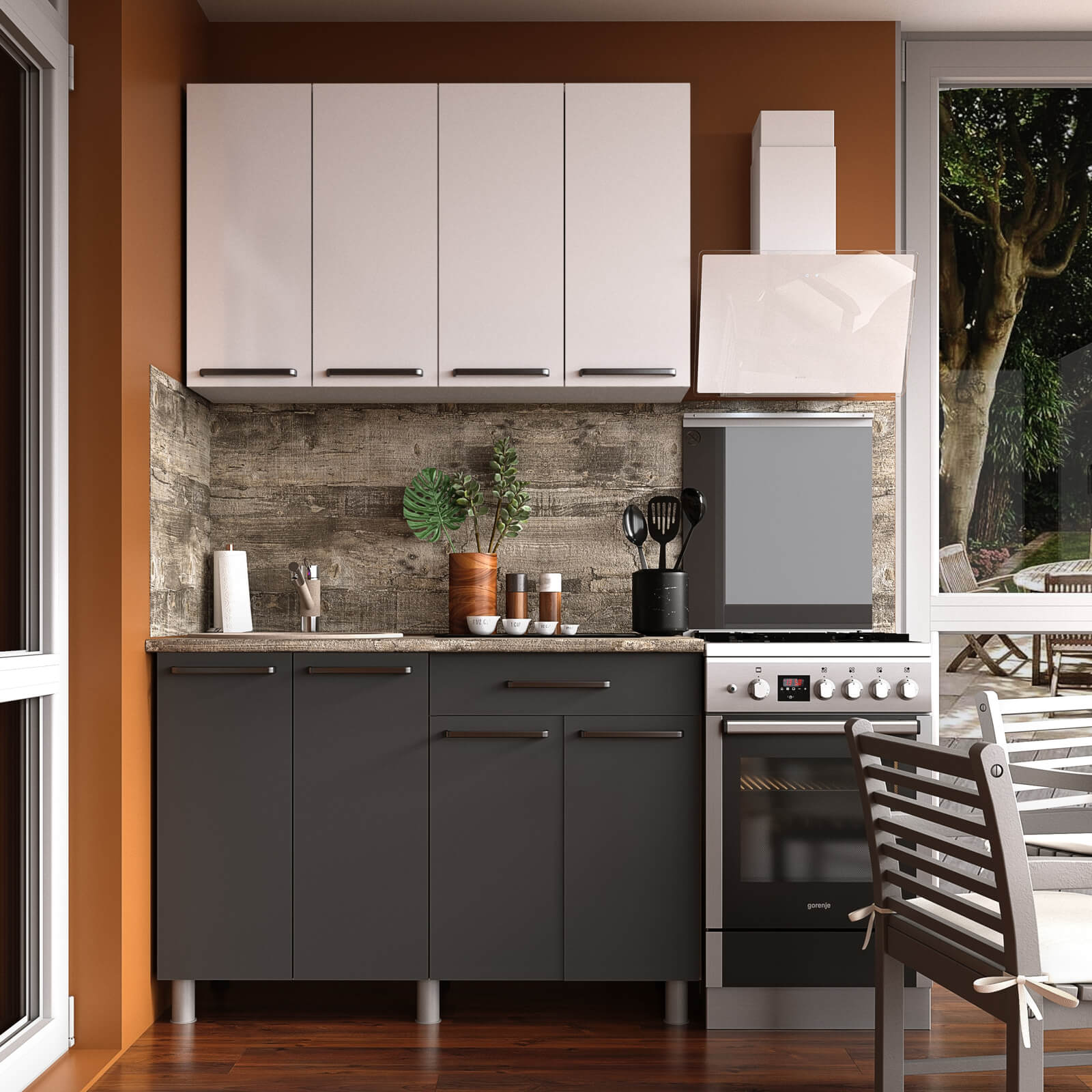 "Тоскана Готовое решение" 1,2 м белый/белый/графит